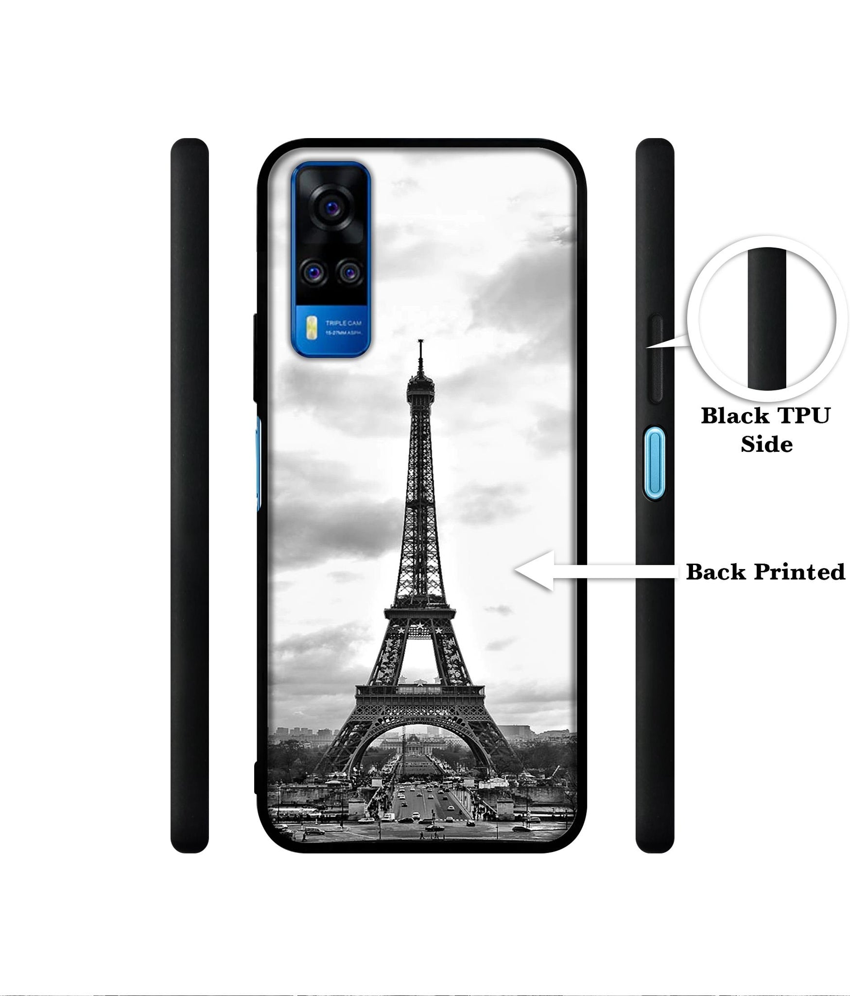 Eiffel Tower Designer 2D Printed Back Case Cover for Vivo Y51 (2020) 4G / Y51A 4G / Y31 4G / Y53s 4G