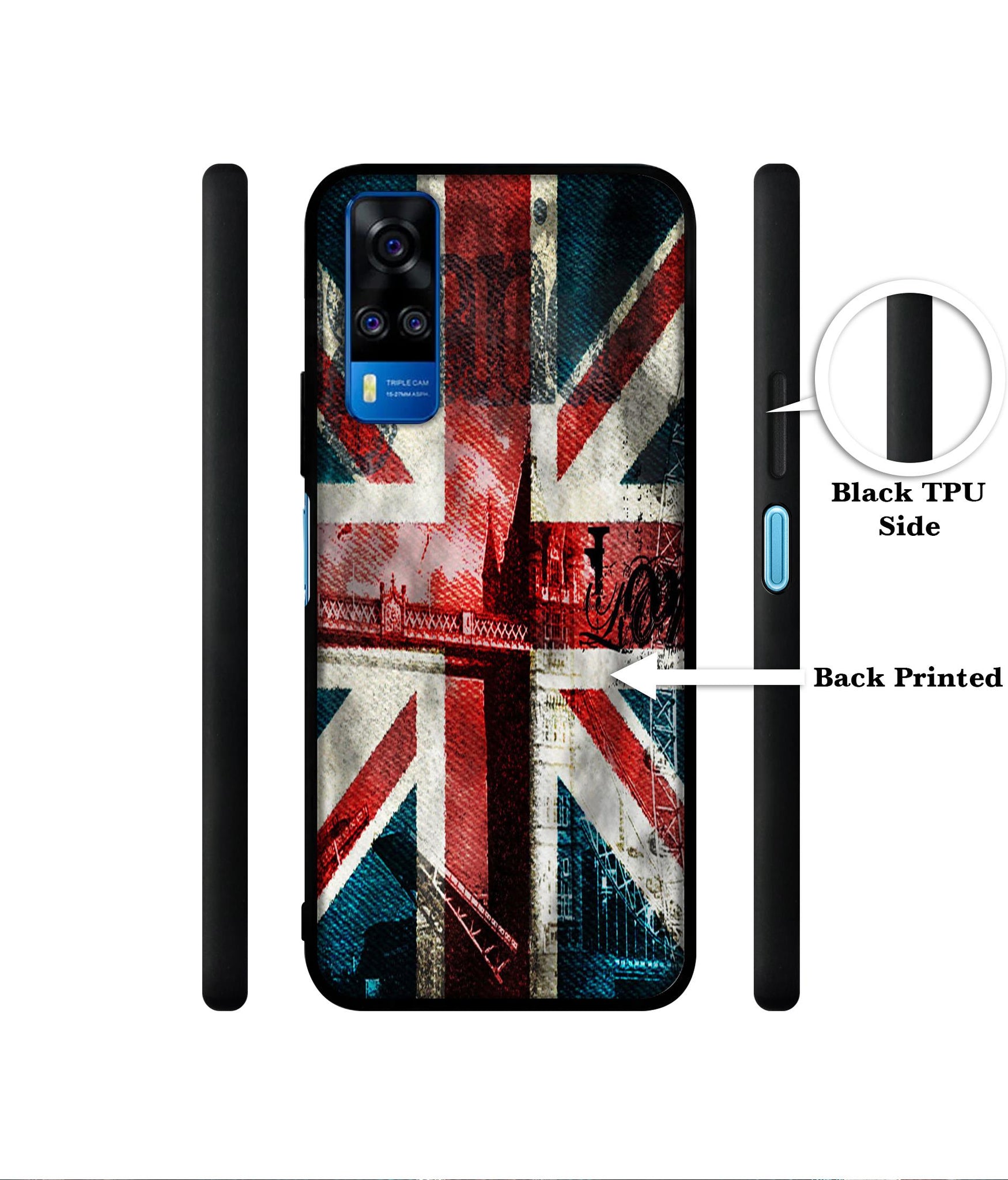 London Flag wallpaper Designer 2D Printed Back Case Cover for Vivo Y51 (2020) 4G / Y51A 4G / Y31 4G / Y53s 4G