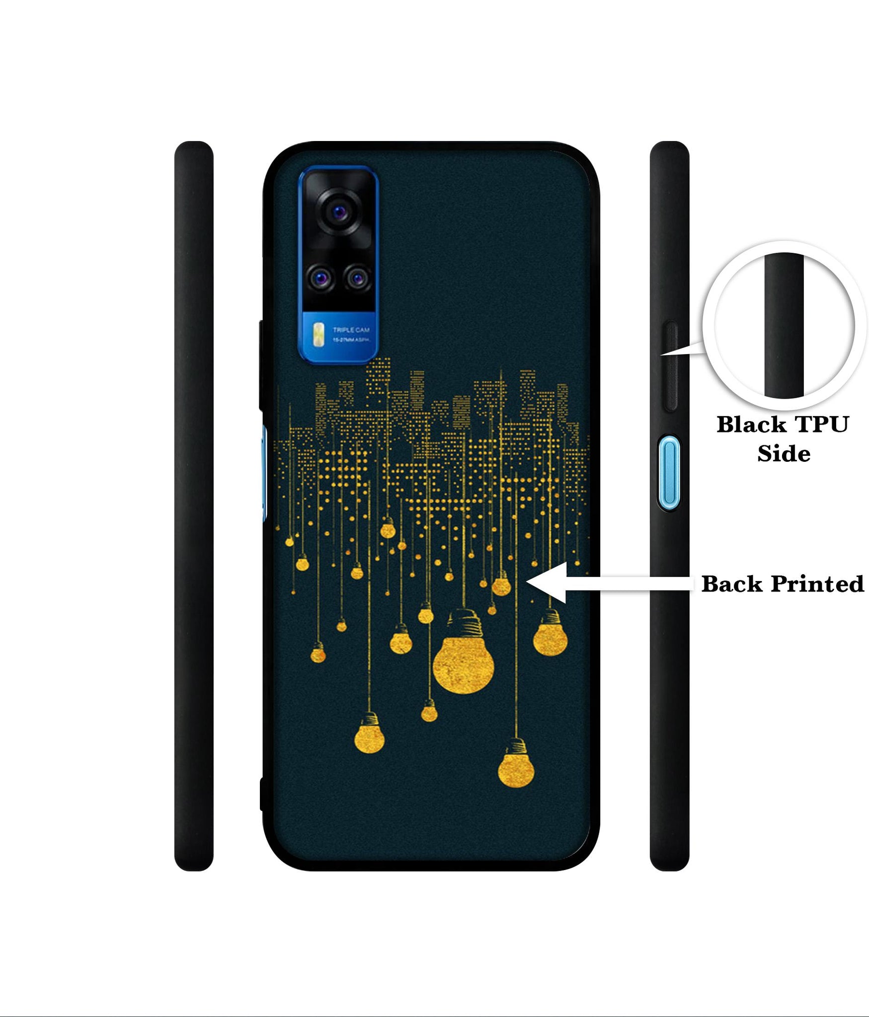 City Light Pattern Designer 2D Printed Back Case Cover for Vivo Y51 (2020) 4G / Y51A 4G / Y31 4G / Y53s 4G