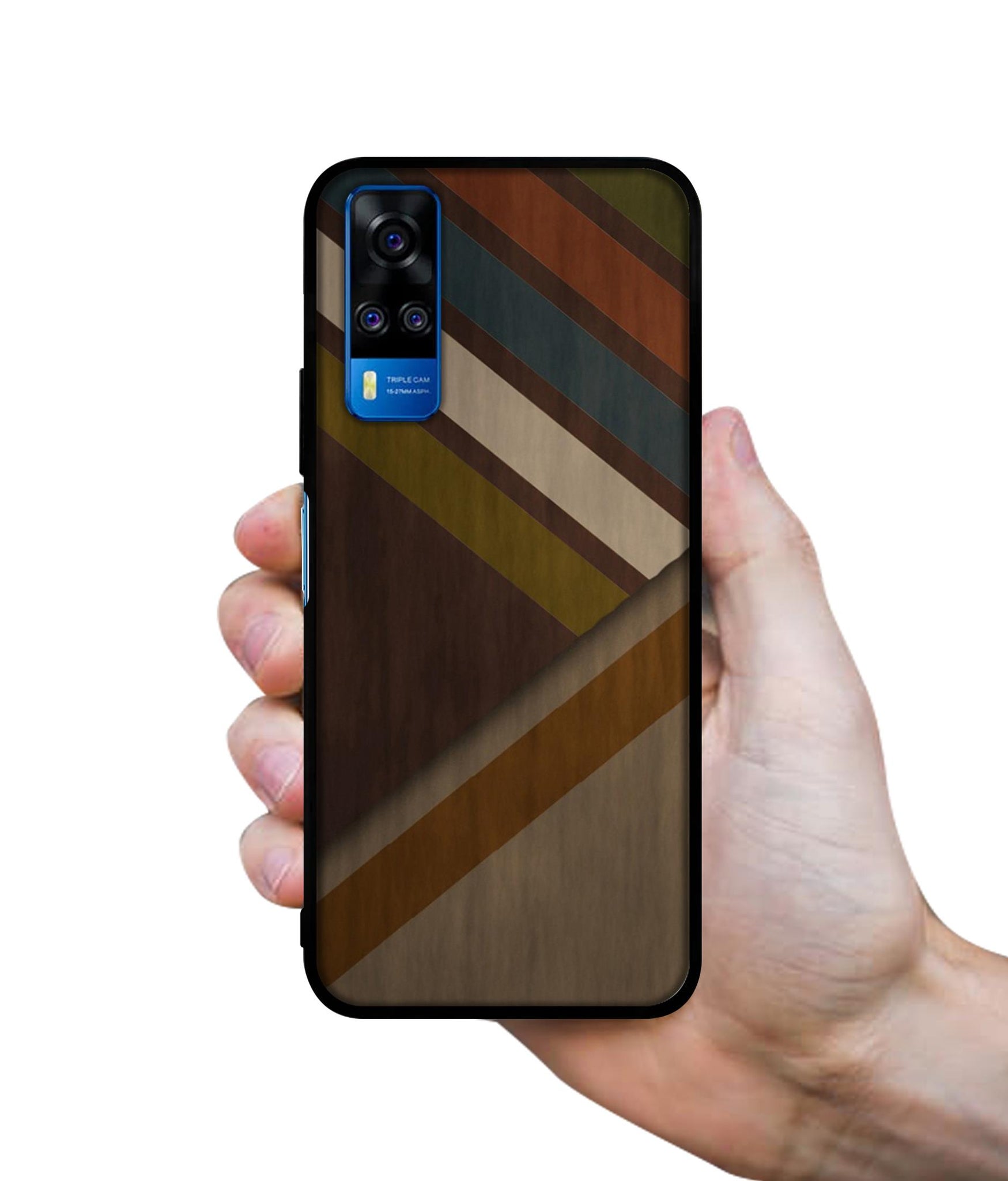Colorful Wooden Pattern Designer 2D Printed Back Case Cover for Vivo Y51 (2020) 4G / Y51A 4G / Y31 4G / Y53s 4G
