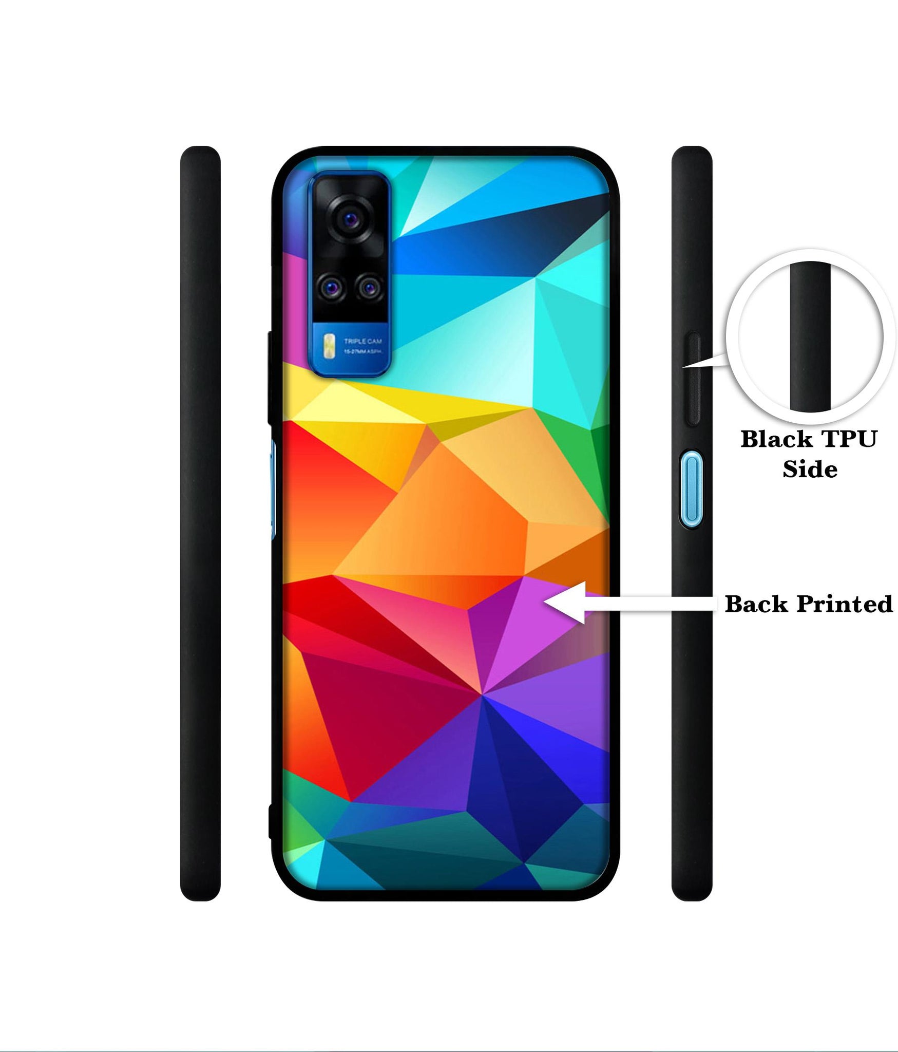 Colorful Pattern Designer 2D Printed Back Case Cover for Vivo Y51 (2020) 4G / Y51A 4G / Y31 4G / Y53s 4G