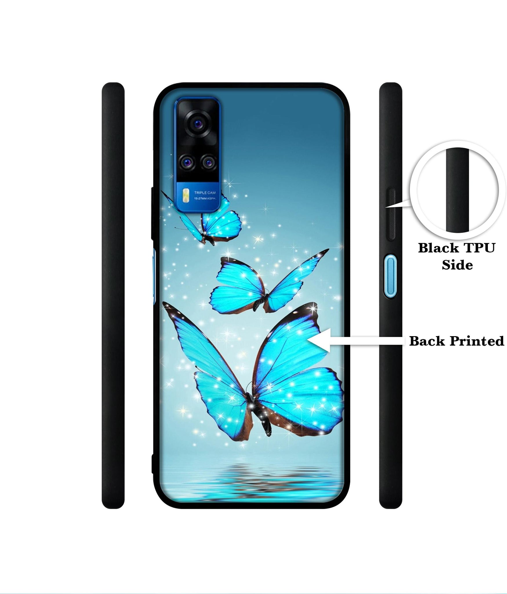 Flying Butterflies Designer 2D Printed Back Case Cover for Vivo Y51 (2020) 4G / Y51A 4G / Y31 4G / Y53s 4G