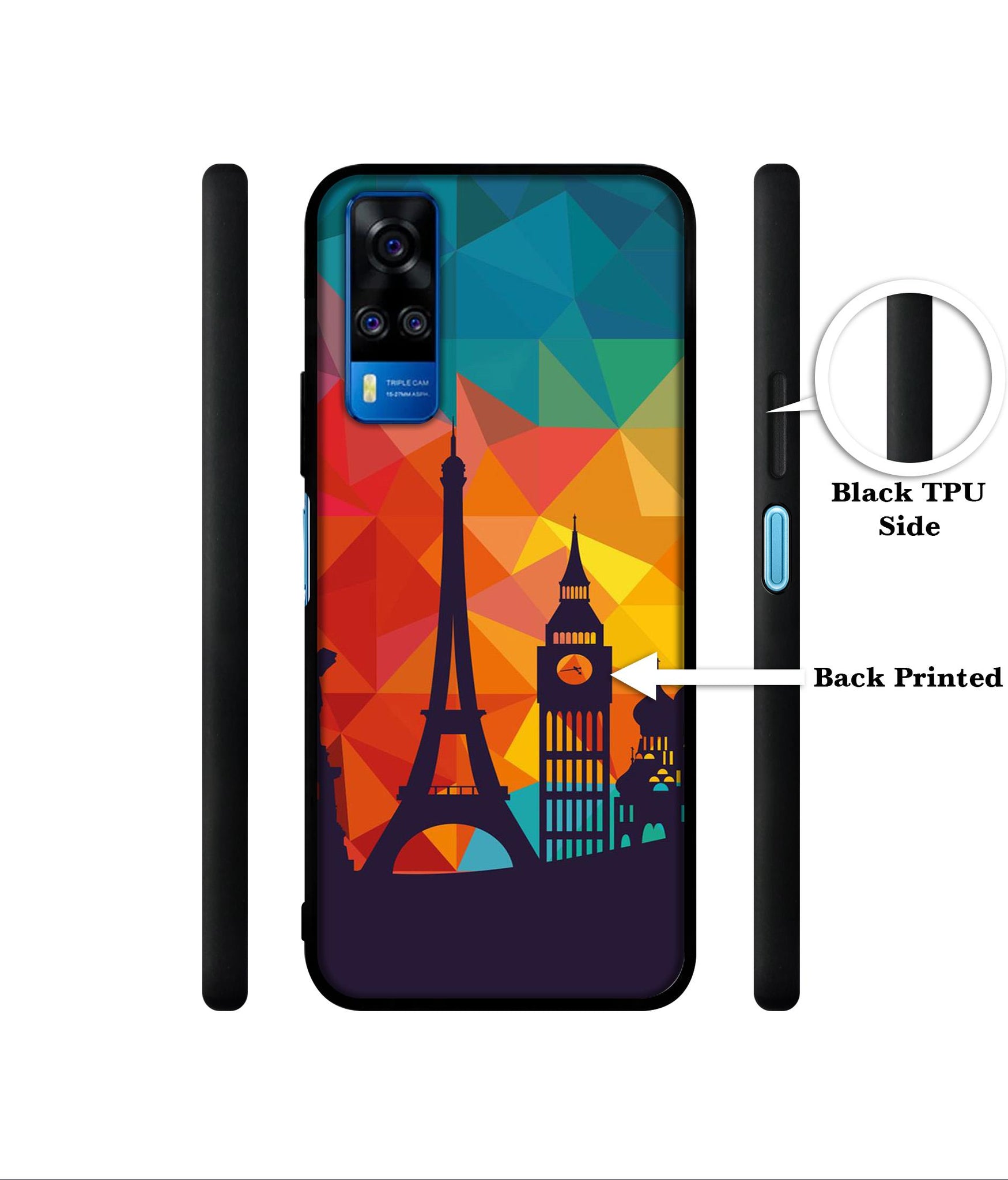 Colored Paris Designer 2D Printed Back Case Cover for Vivo Y51 (2020) 4G / Y51A 4G / Y31 4G / Y53s 4G