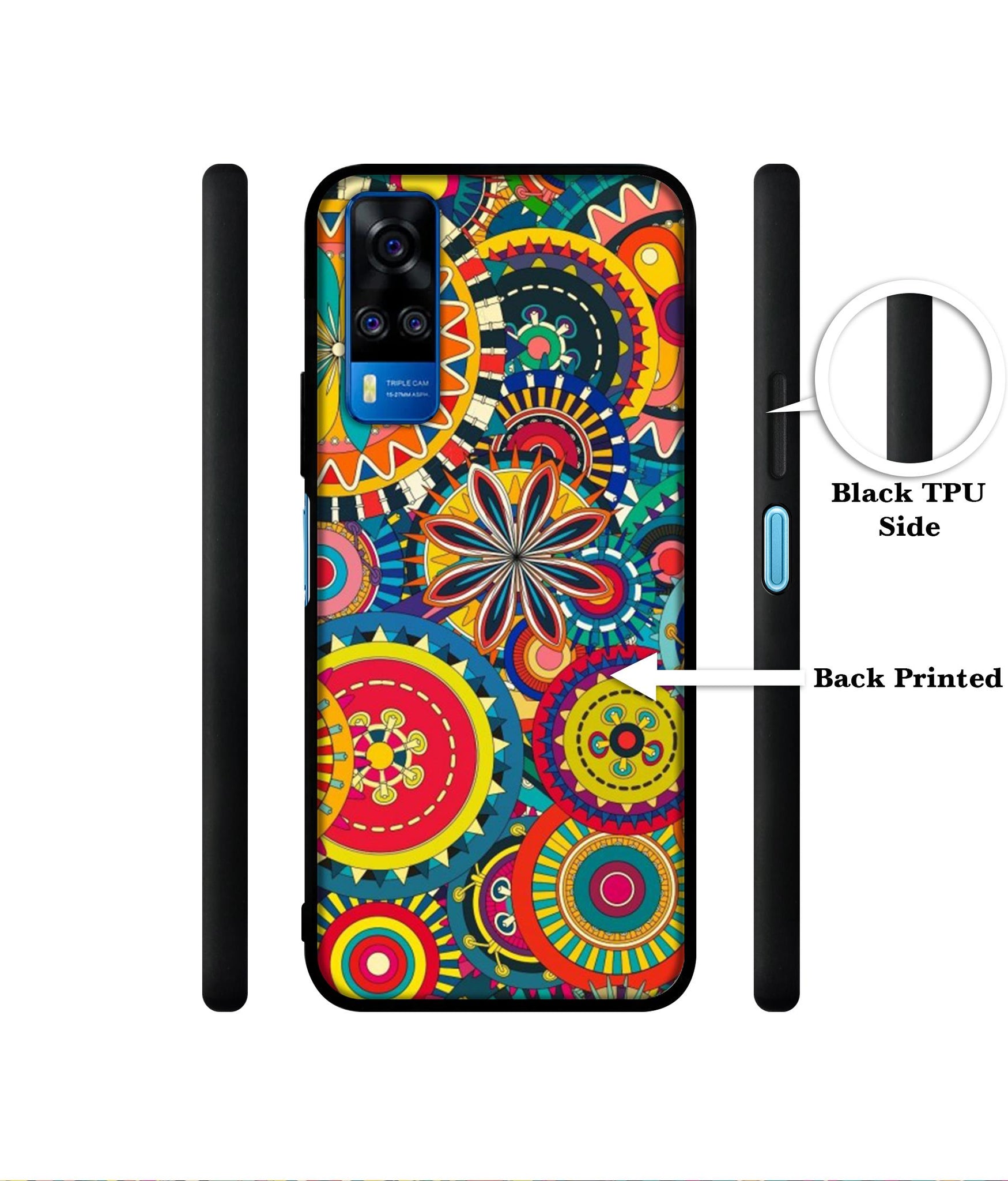 Ring Pattern Print Designer 2D Printed Back Case Cover for Vivo Y51 (2020) 4G / Y51A 4G / Y31 4G / Y53s 4G