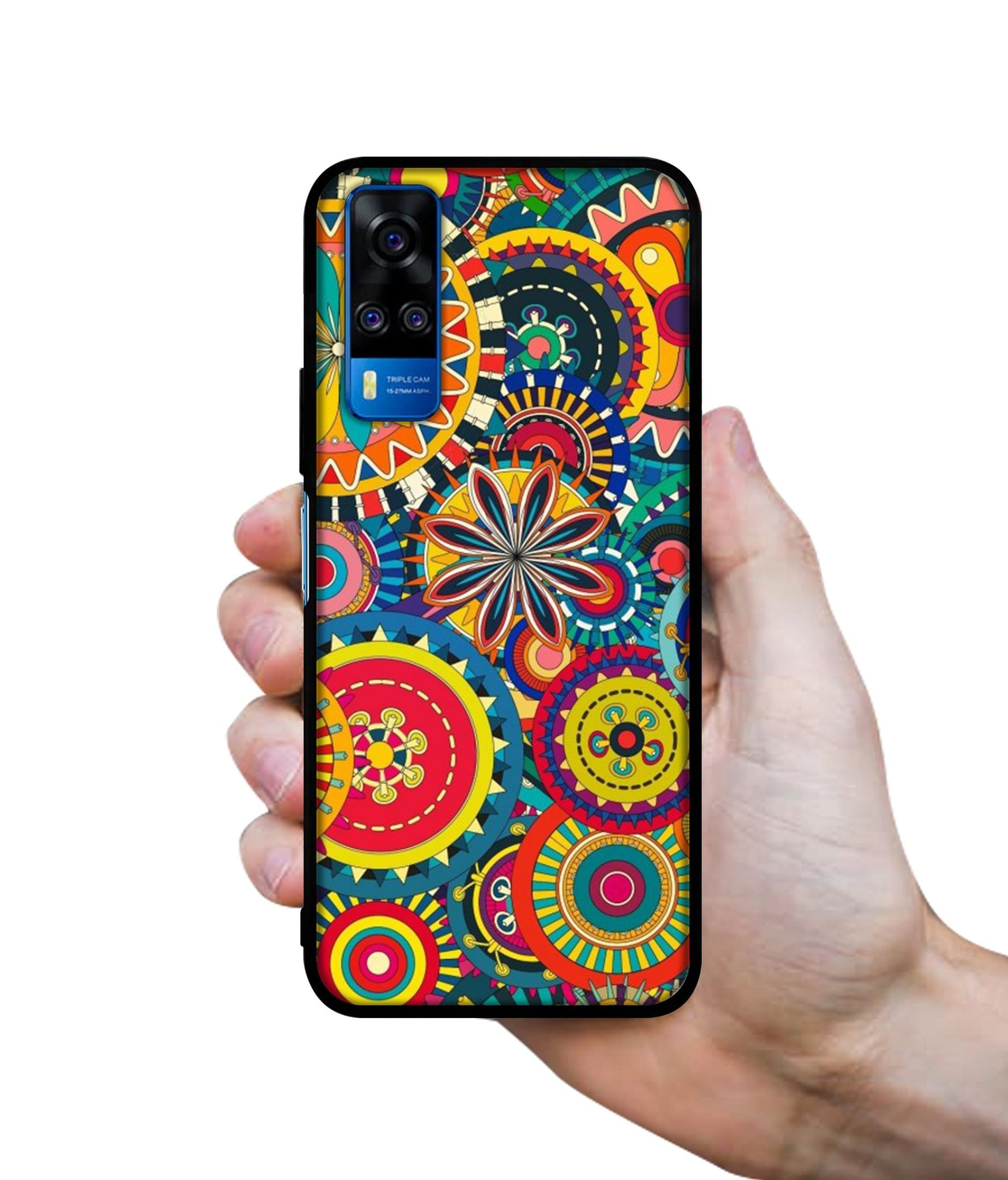 Ring Pattern Print Designer 2D Printed Back Case Cover for Vivo Y51 (2020) 4G / Y51A 4G / Y31 4G / Y53s 4G