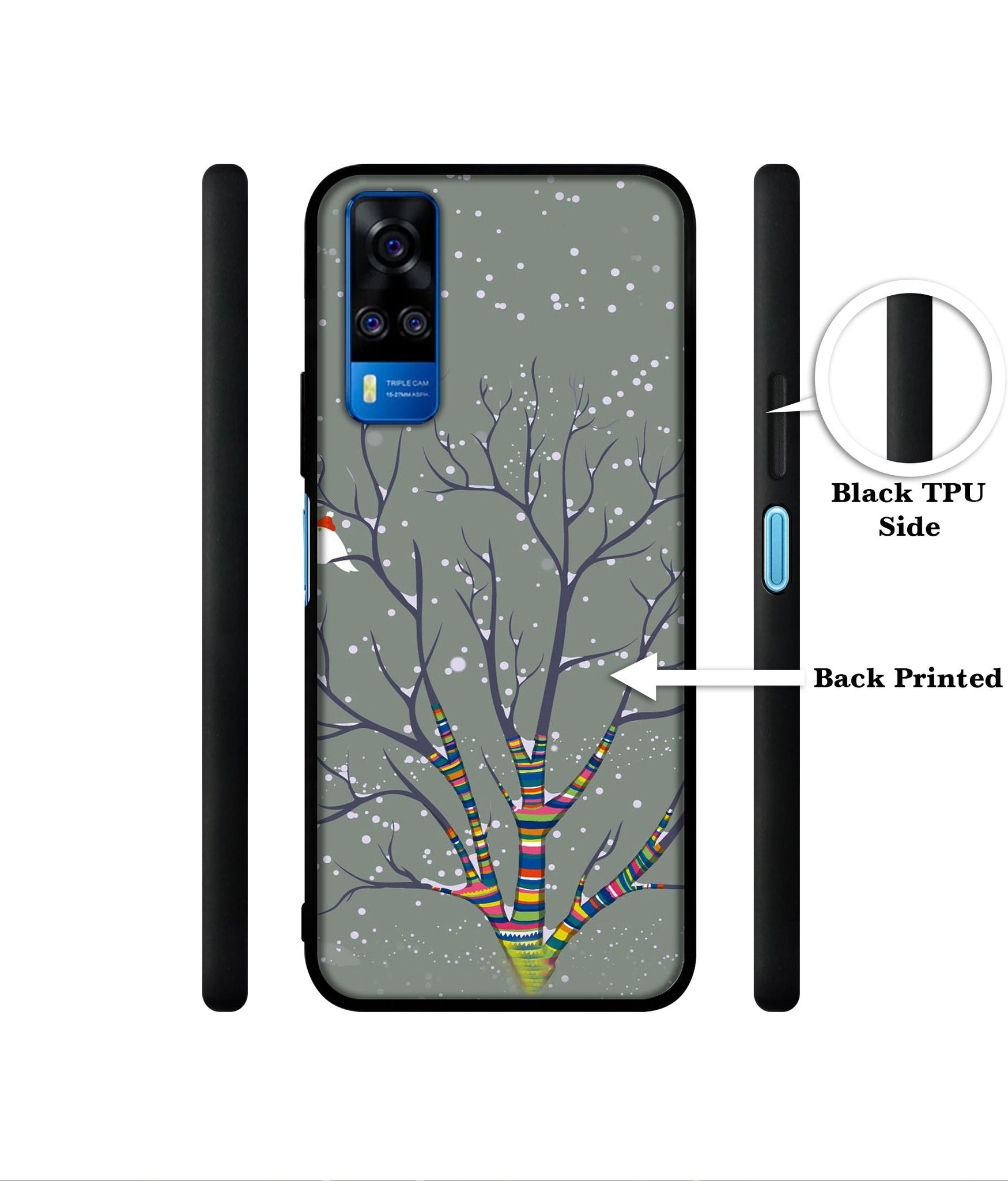 Winter Pattern Print Designer 2D Printed Back Case Cover for Vivo Y51 (2020) 4G / Y51A 4G / Y31 4G / Y53s 4G