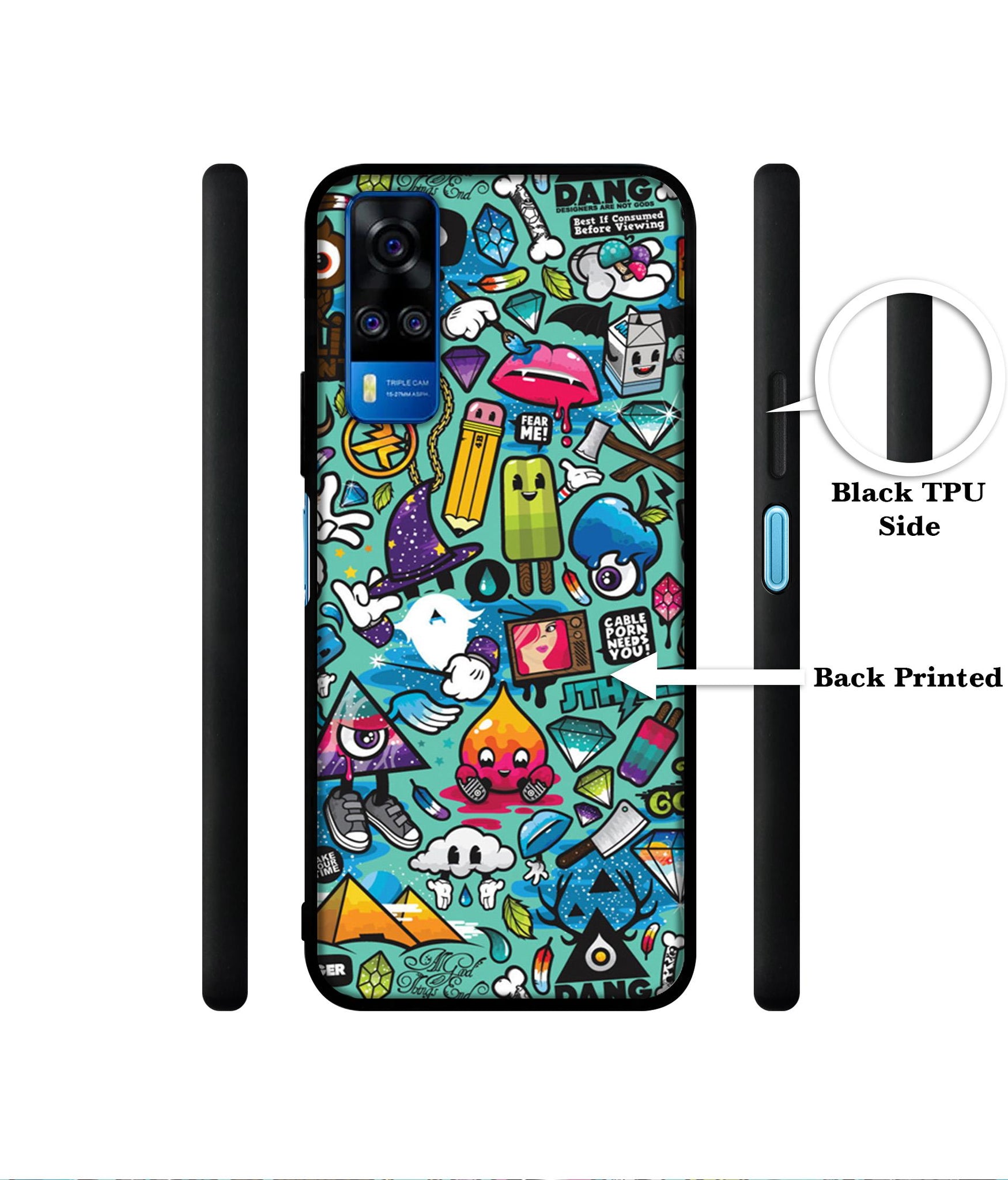 Crazy Designer 2D Printed Back Case Cover for Vivo Y51 (2020) 4G / Y51A 4G / Y31 4G / Y53s 4G
