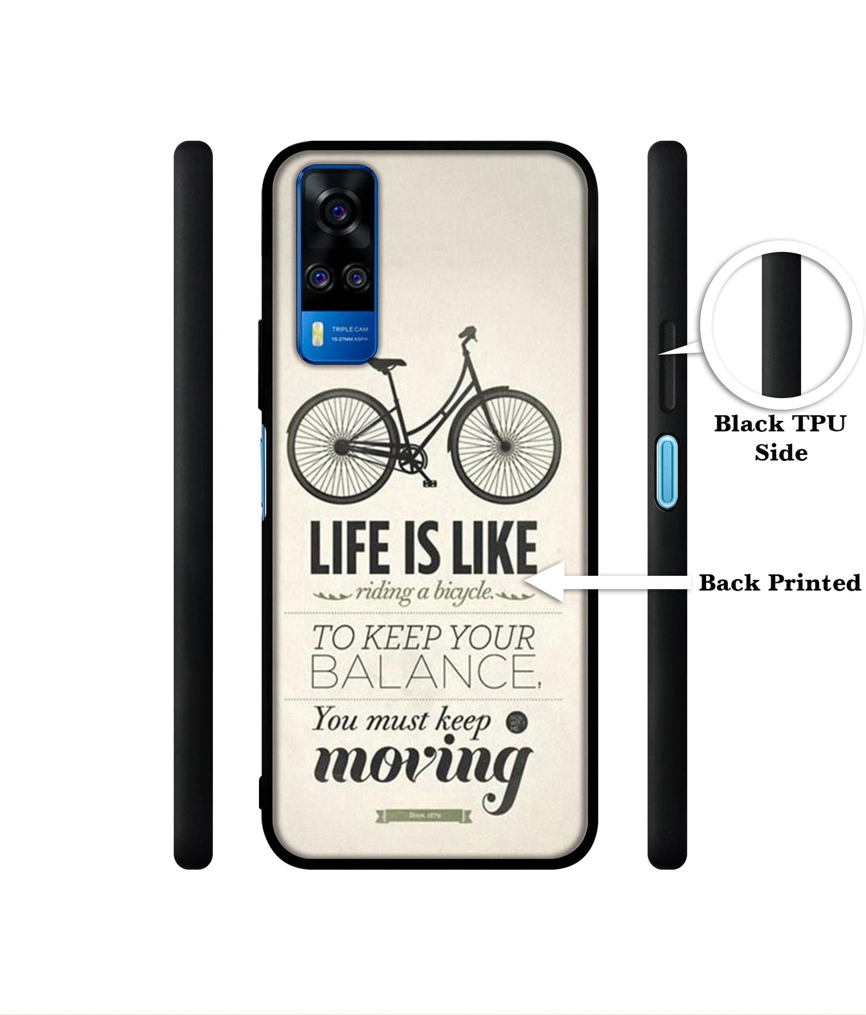Life is Like Moving Designer 2D Printed Back Case Cover for Vivo Y51 (2020) 4G / Y51A 4G / Y31 4G / Y53s 4G
