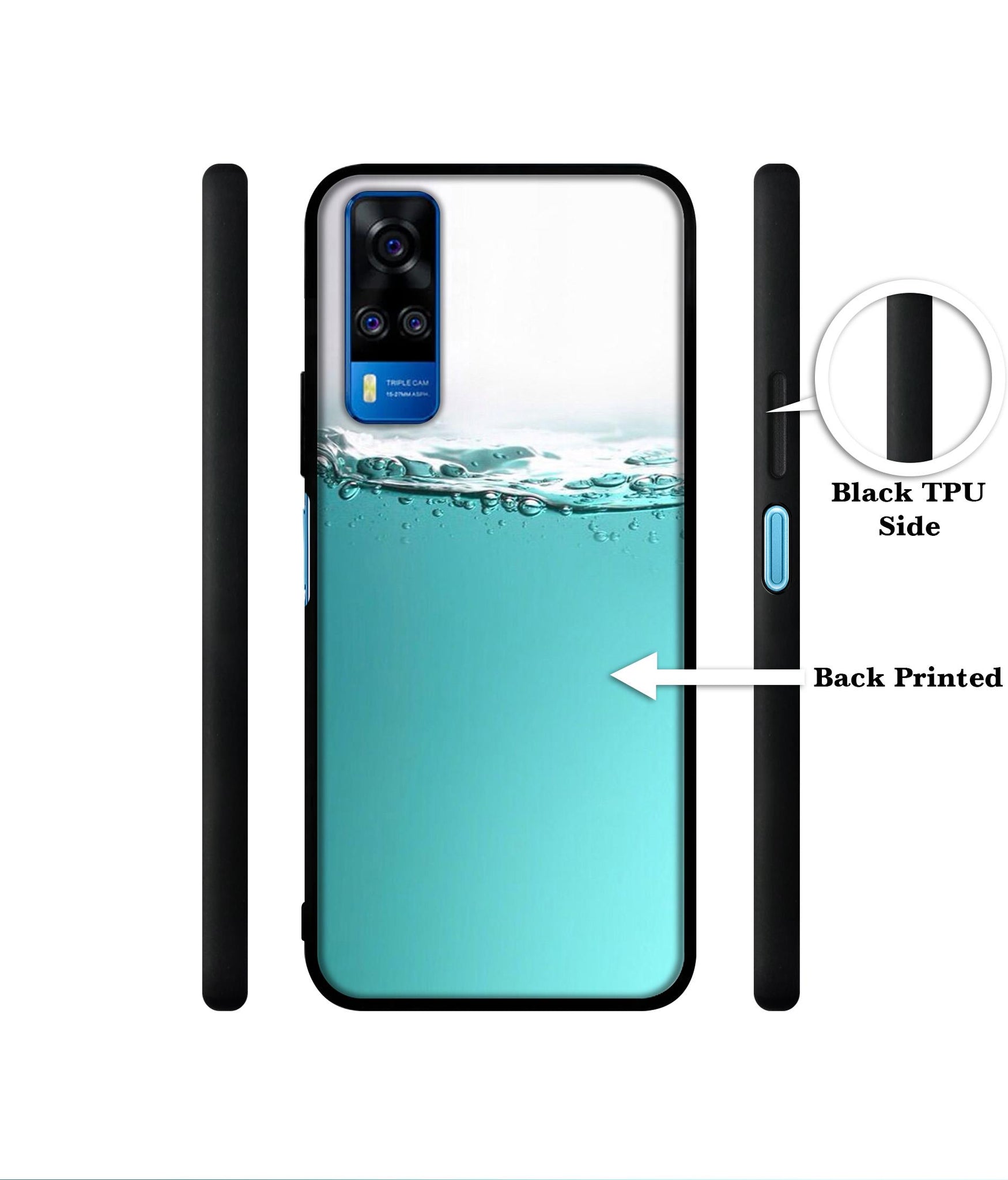 Half Fill Designer 2D Printed Back Case Cover for Vivo Y51 (2020) 4G / Y51A 4G / Y31 4G / Y53s 4G