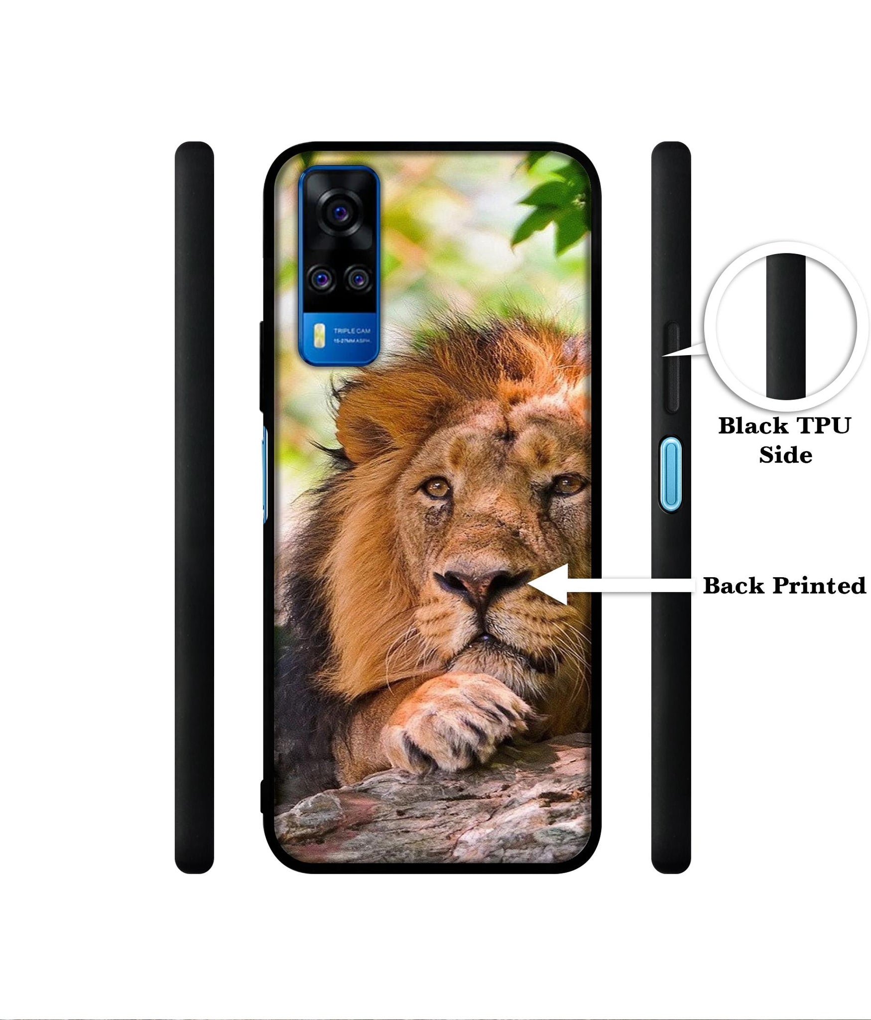 Tiger Pattern Print Designer 2D Printed Back Case Cover for Vivo Y51 (2020) 4G / Y51A 4G / Y31 4G / Y53s 4G