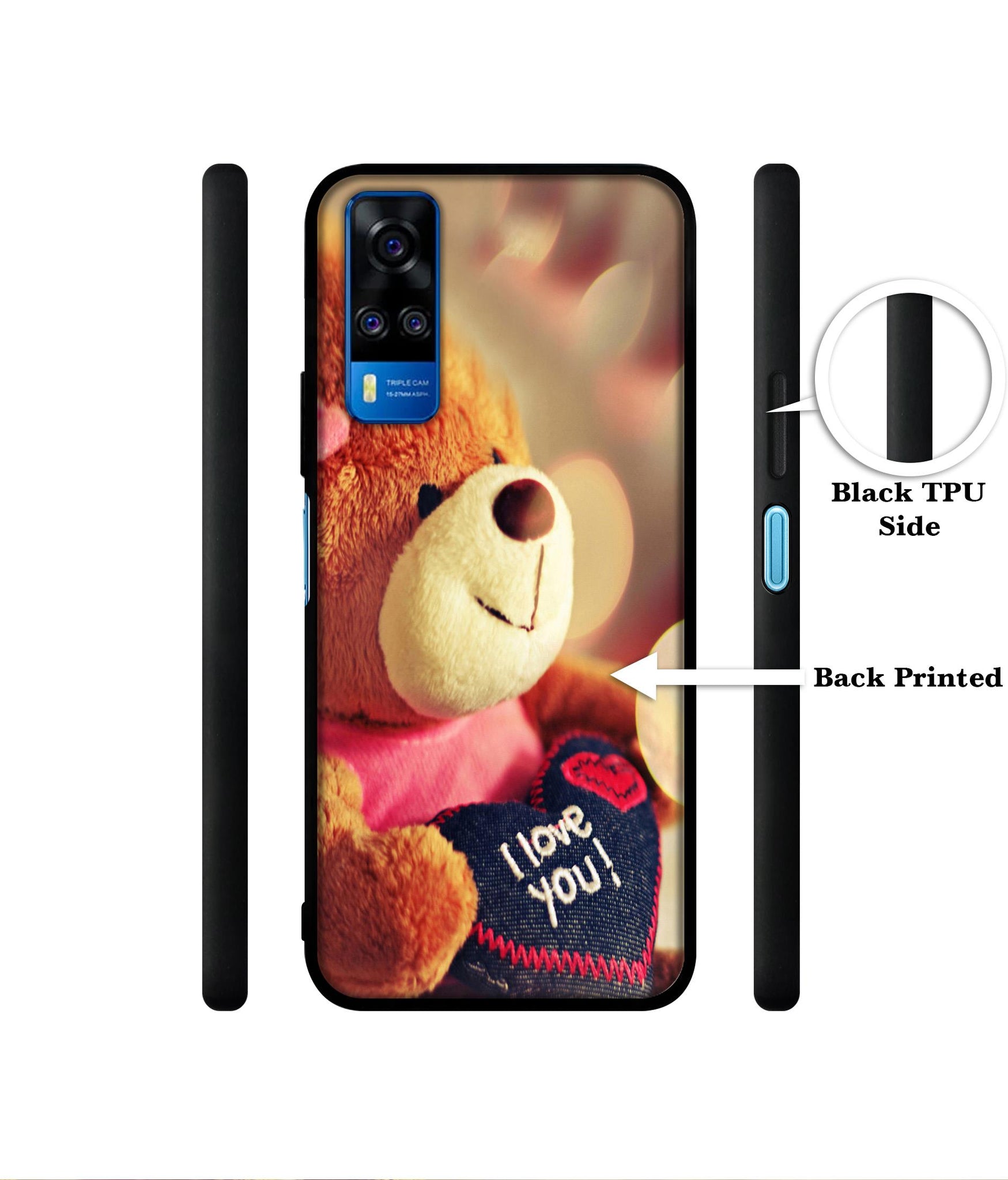 Teddy Bear Designer 2D Printed Back Case Cover for Vivo Y51 (2020) 4G / Y51A 4G / Y31 4G / Y53s 4G