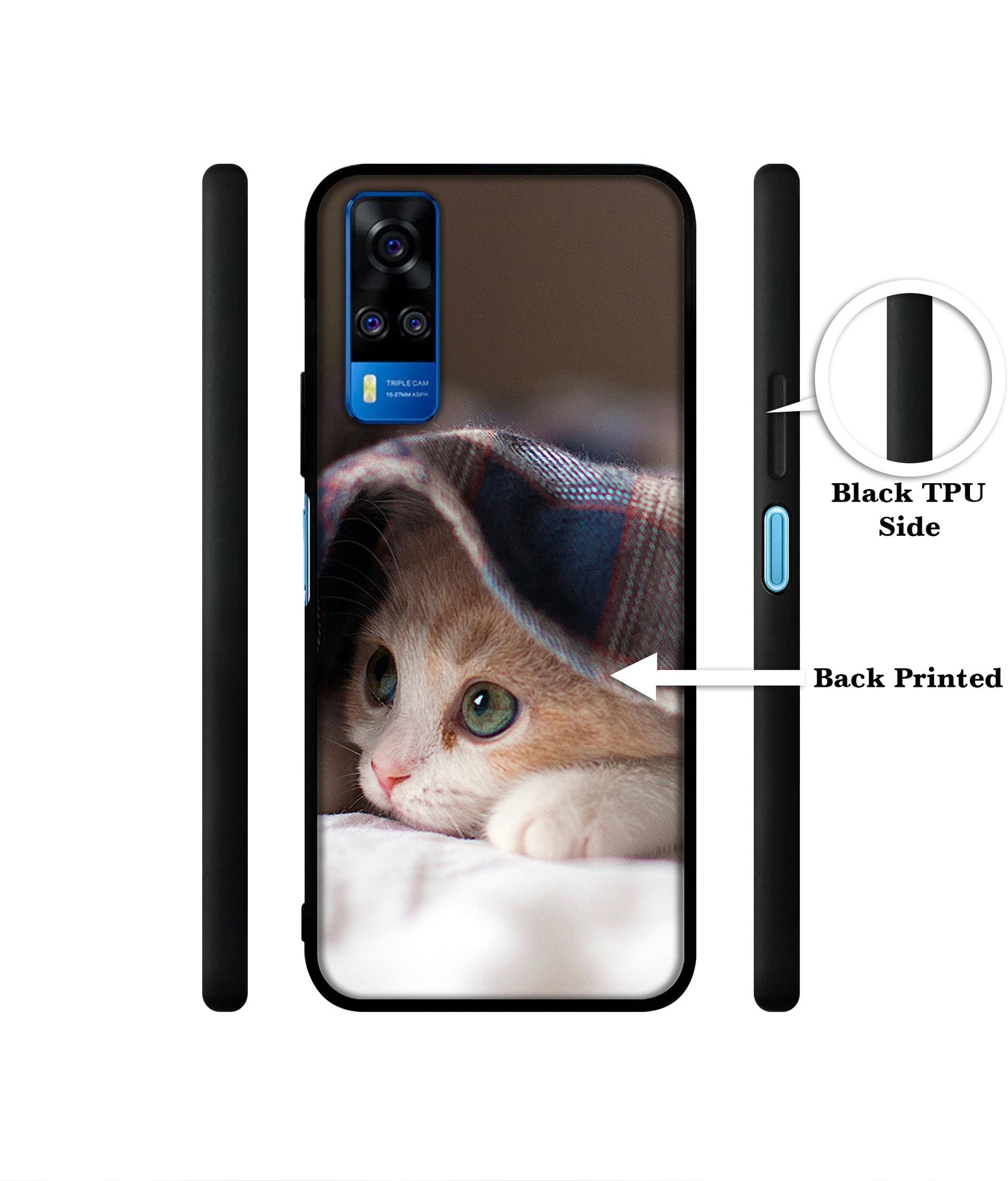 Sleepy Kitten Designer 2D Printed Back Case Cover for Vivo Y51 (2020) 4G / Y51A 4G / Y31 4G / Y53s 4G