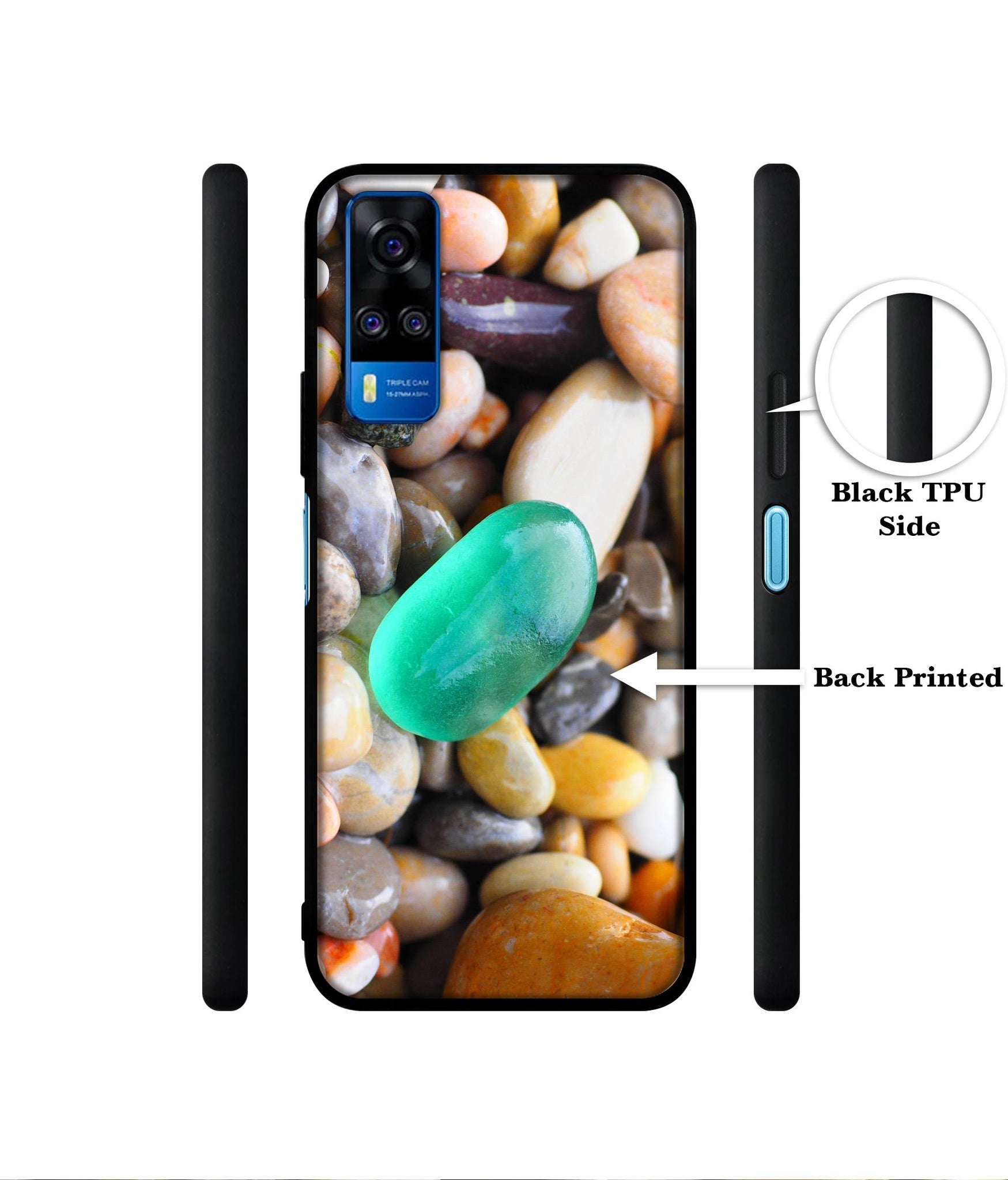 Sea Stones Designer 2D Printed Back Case Cover for Vivo Y51 (2020) 4G / Y51A 4G / Y31 4G / Y53s 4G