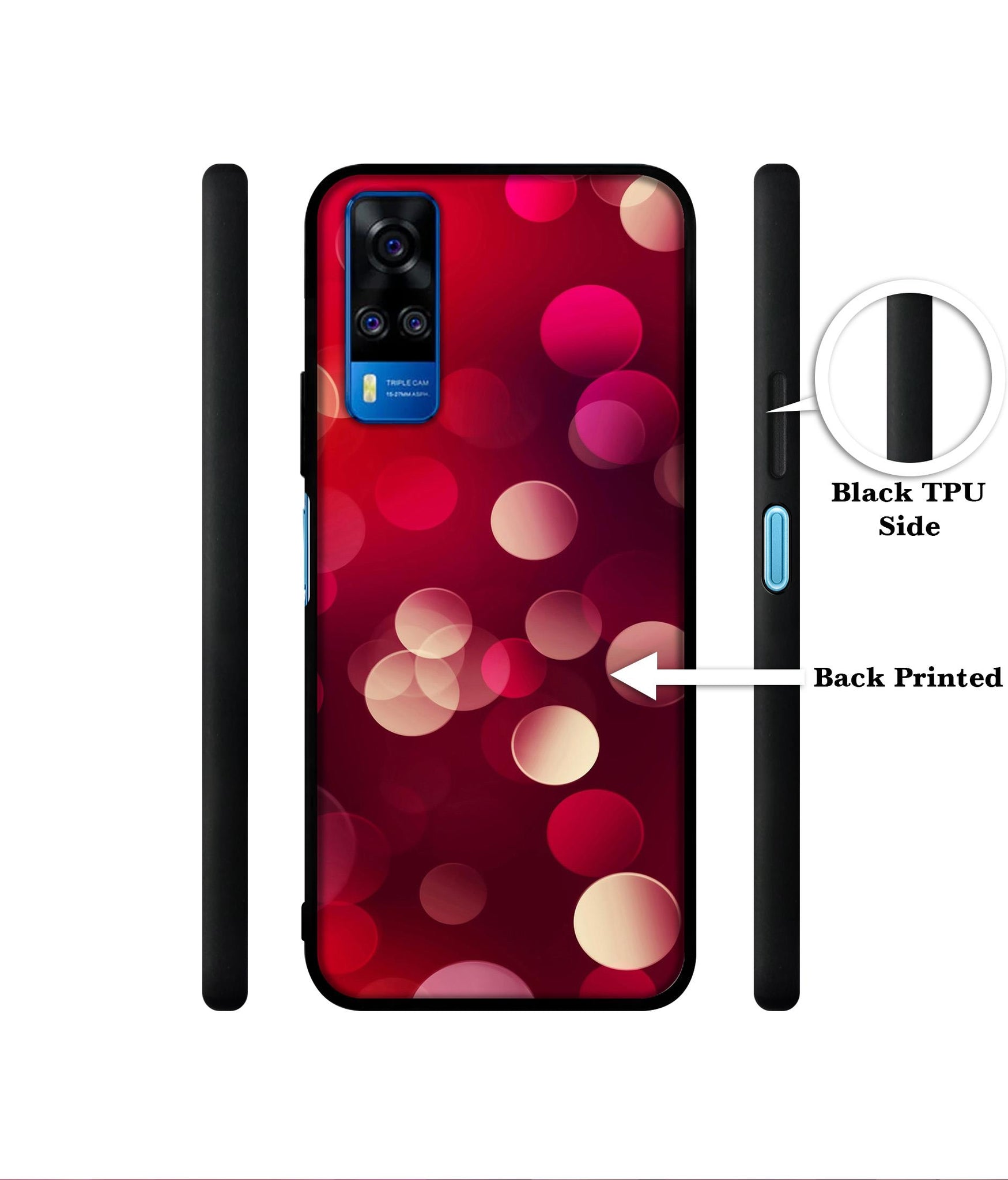 3D Circles Designer 2D Printed Back Case Cover for Vivo Y51 (2020) 4G / Y51A 4G / Y31 4G / Y53s 4G