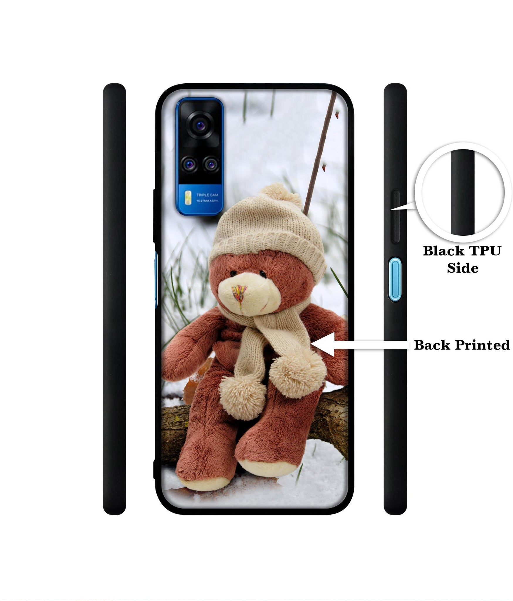 Woolen Bear Designer 2D Printed Back Case Cover for Vivo Y51 (2020) 4G / Y51A 4G / Y31 4G / Y53s 4G