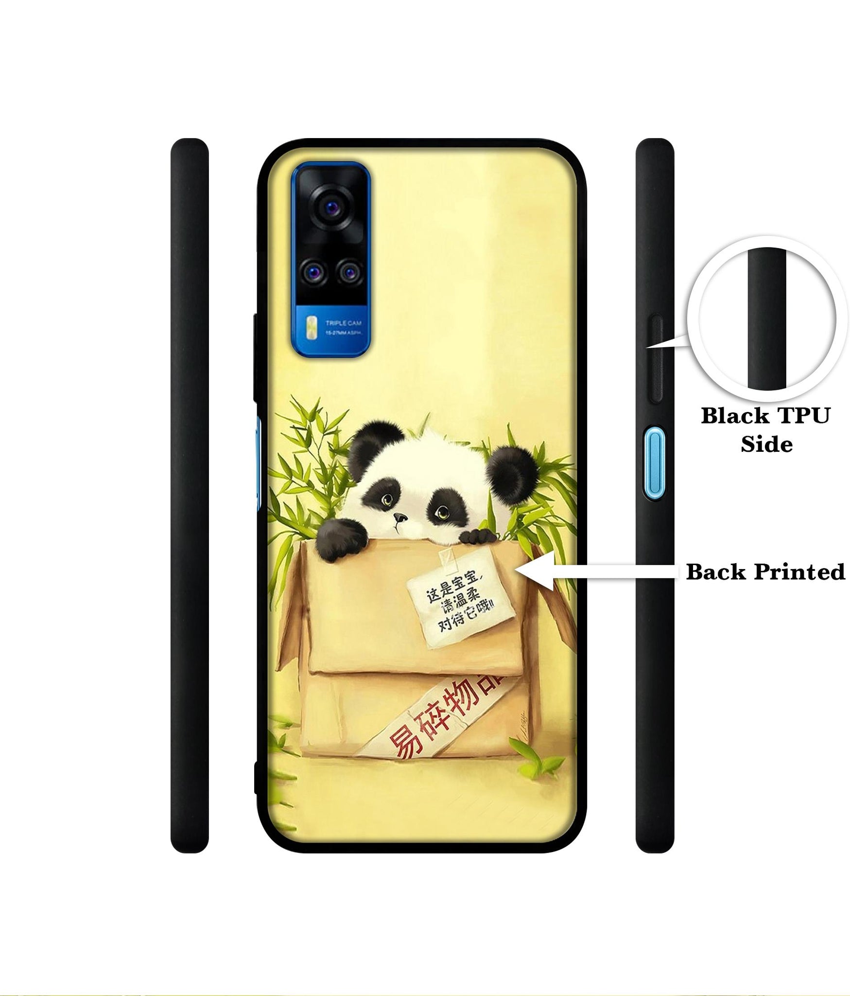 Panda In Box Designer 2D Printed Back Case Cover for Vivo Y51 (2020) 4G / Y51A 4G / Y31 4G / Y53s 4G