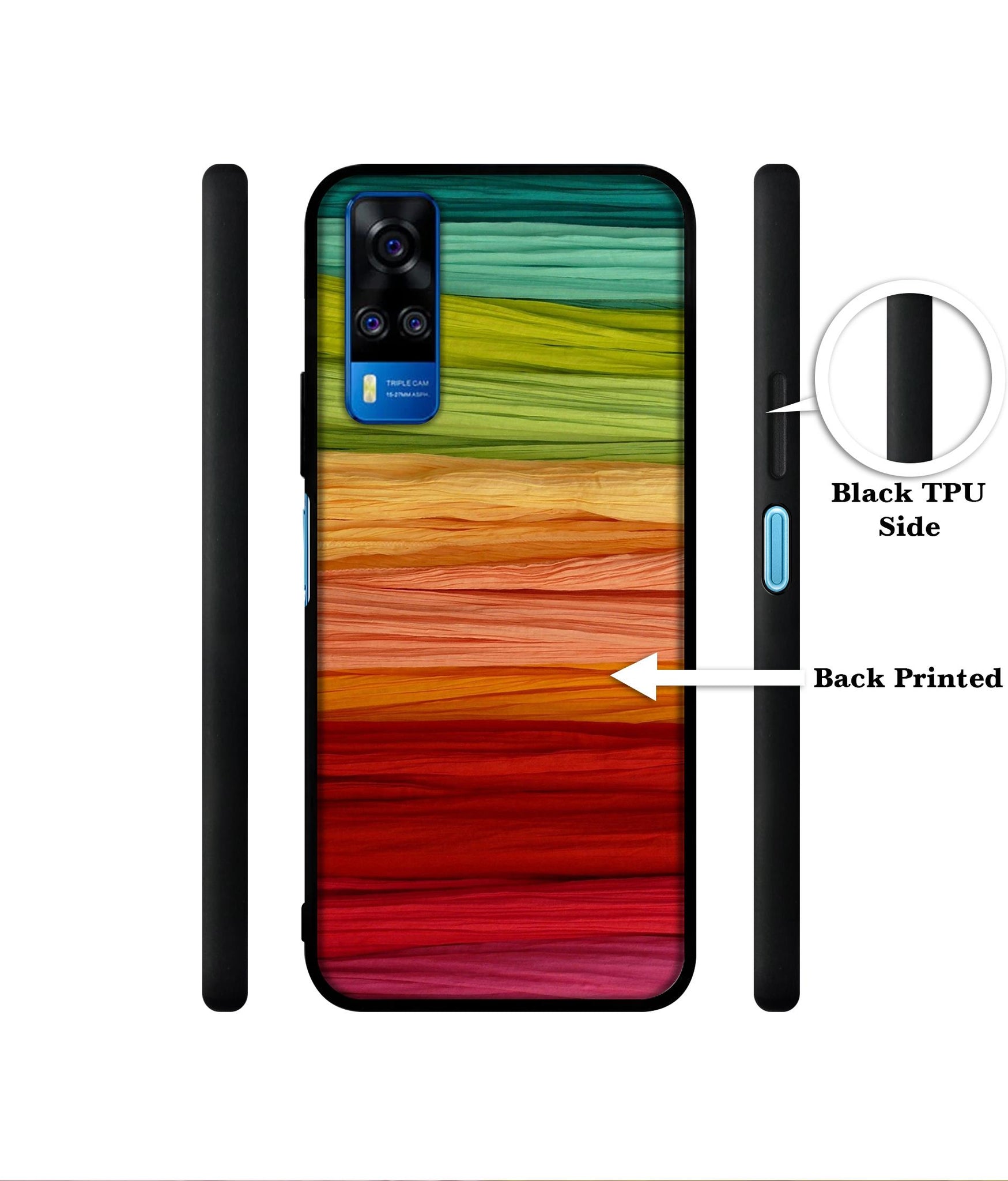 Colorful Thread Designer 2D Printed Back Case Cover for Vivo Y51 (2020) 4G / Y51A 4G / Y31 4G / Y53s 4G