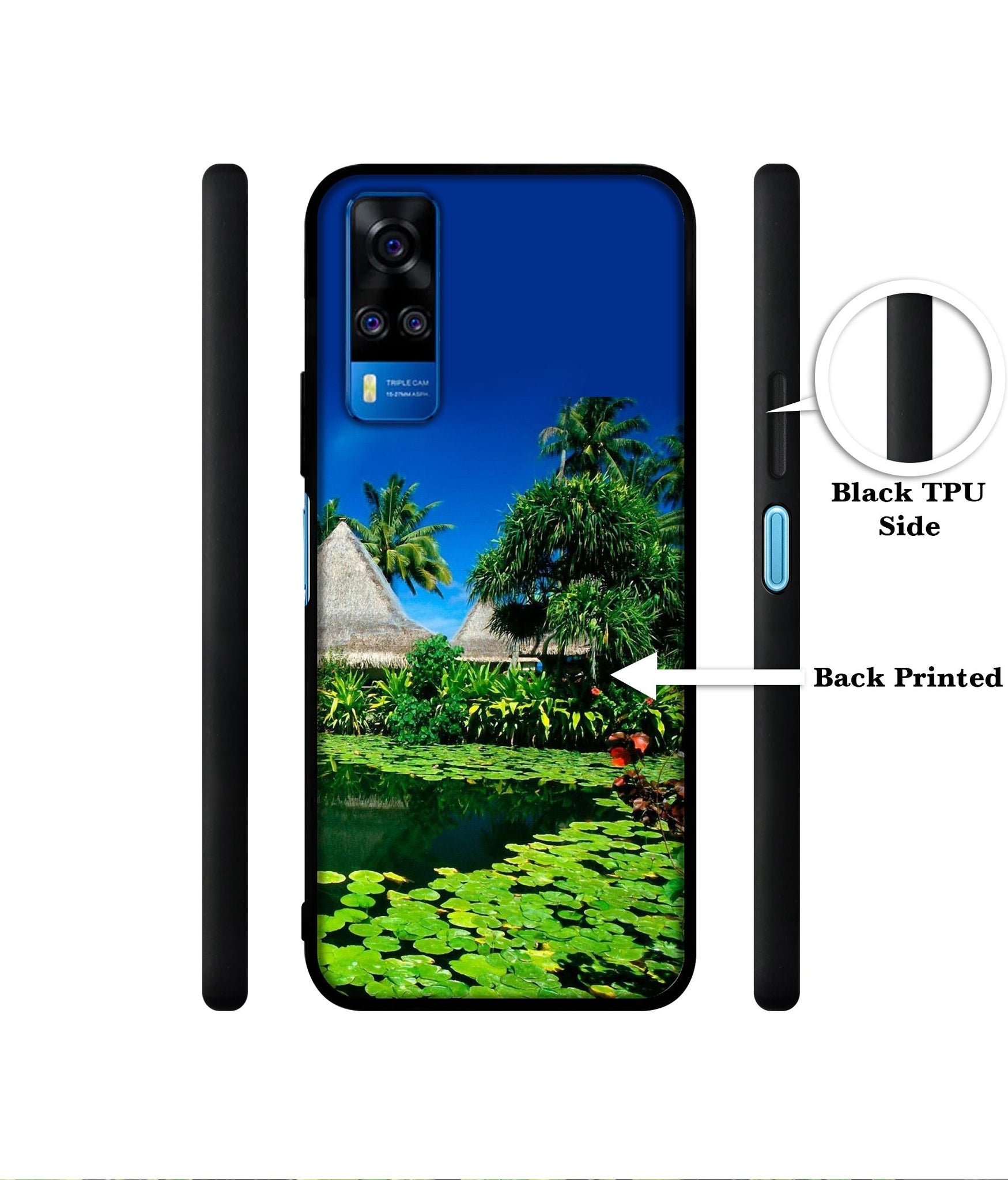 Tropics Water Designer 2D Printed Back Case Cover for Vivo Y51 (2020) 4G / Y51A 4G / Y31 4G / Y53s 4G