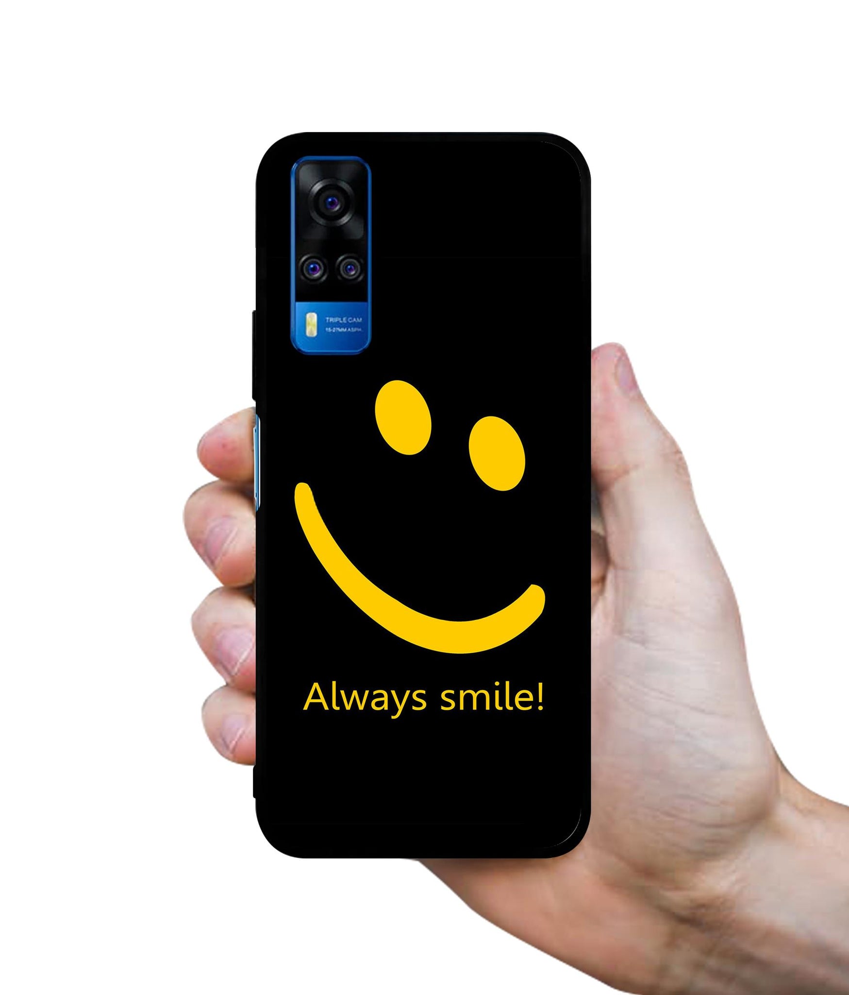 Always Smile Quote Designer 2D Printed Back Case Cover for Vivo Y51 (2020) 4G / Y51A 4G / Y31 4G / Y53s 4G