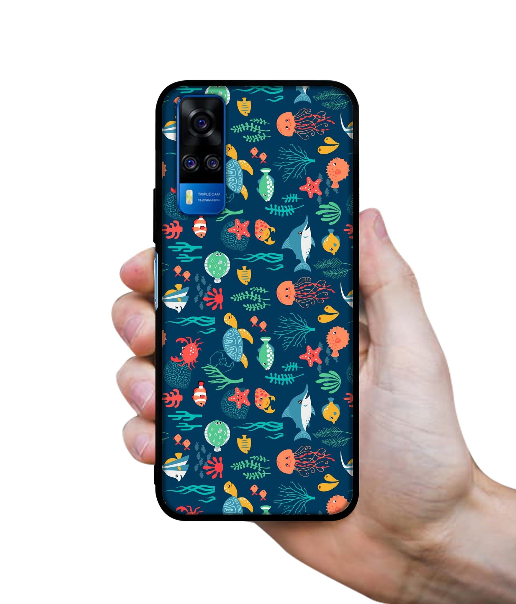 Aquarium Texture Designer 2D Printed Back Case Cover for Vivo Y51 (2020) 4G / Y51A 4G / Y31 4G / Y53s 4G
