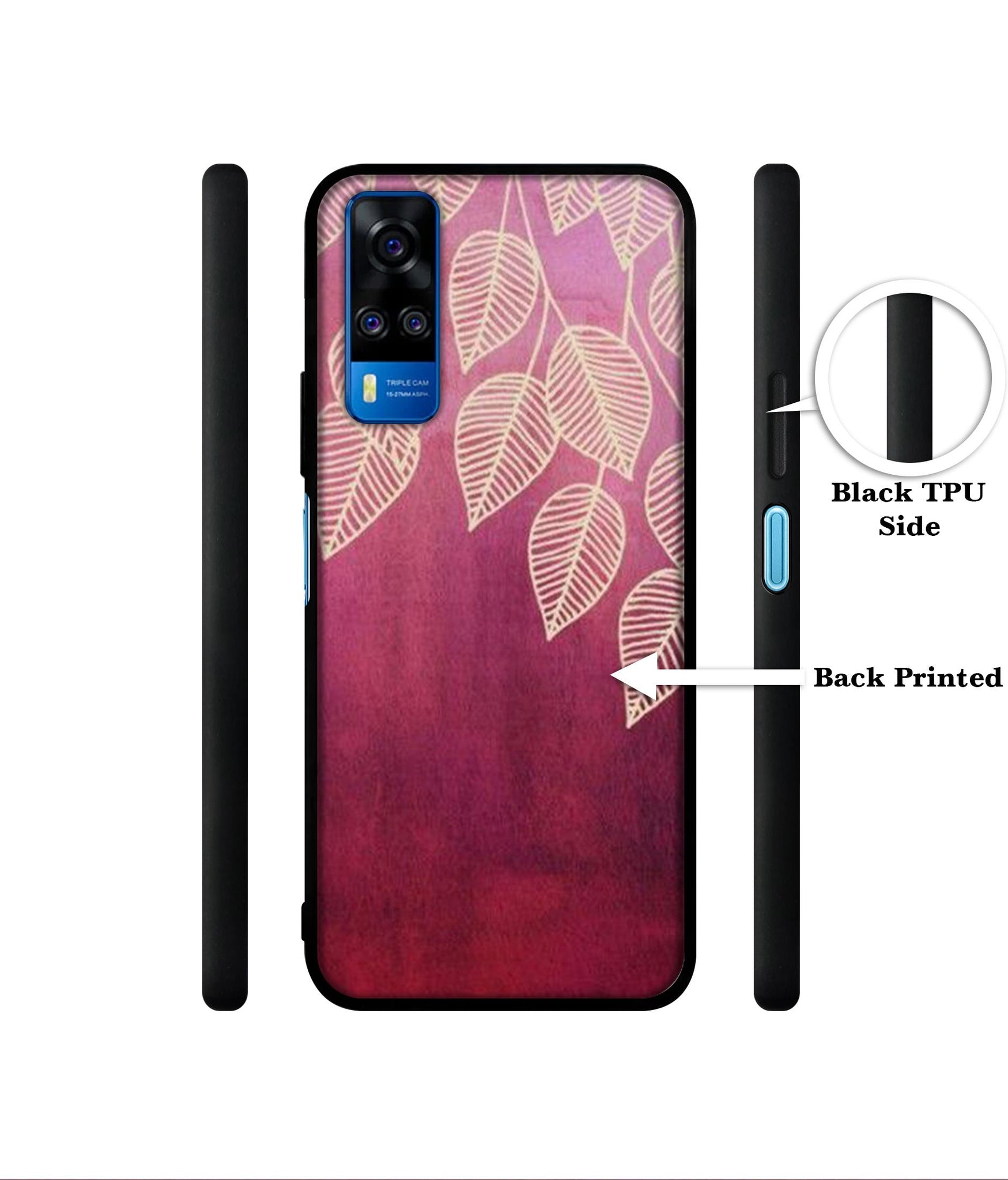 Leaf Pattern Designer 2D Printed Back Case Cover for Vivo Y51 (2020) 4G / Y51A 4G / Y31 4G / Y53s 4G