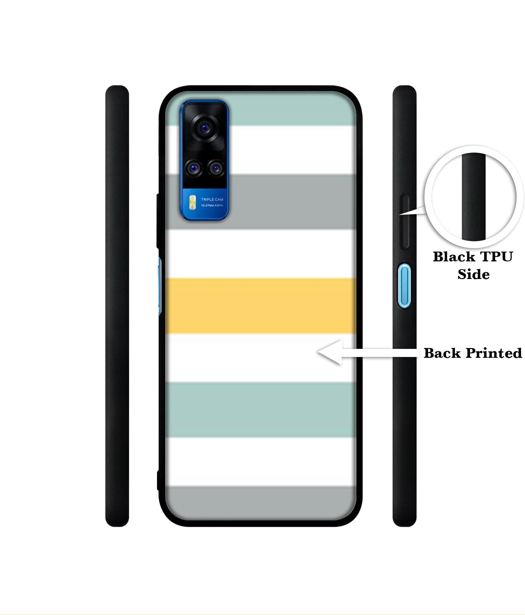 Line Texture Designer 2D Printed Back Case Cover for Vivo Y51 (2020) 4G / Y51A 4G / Y31 4G / Y53s 4G