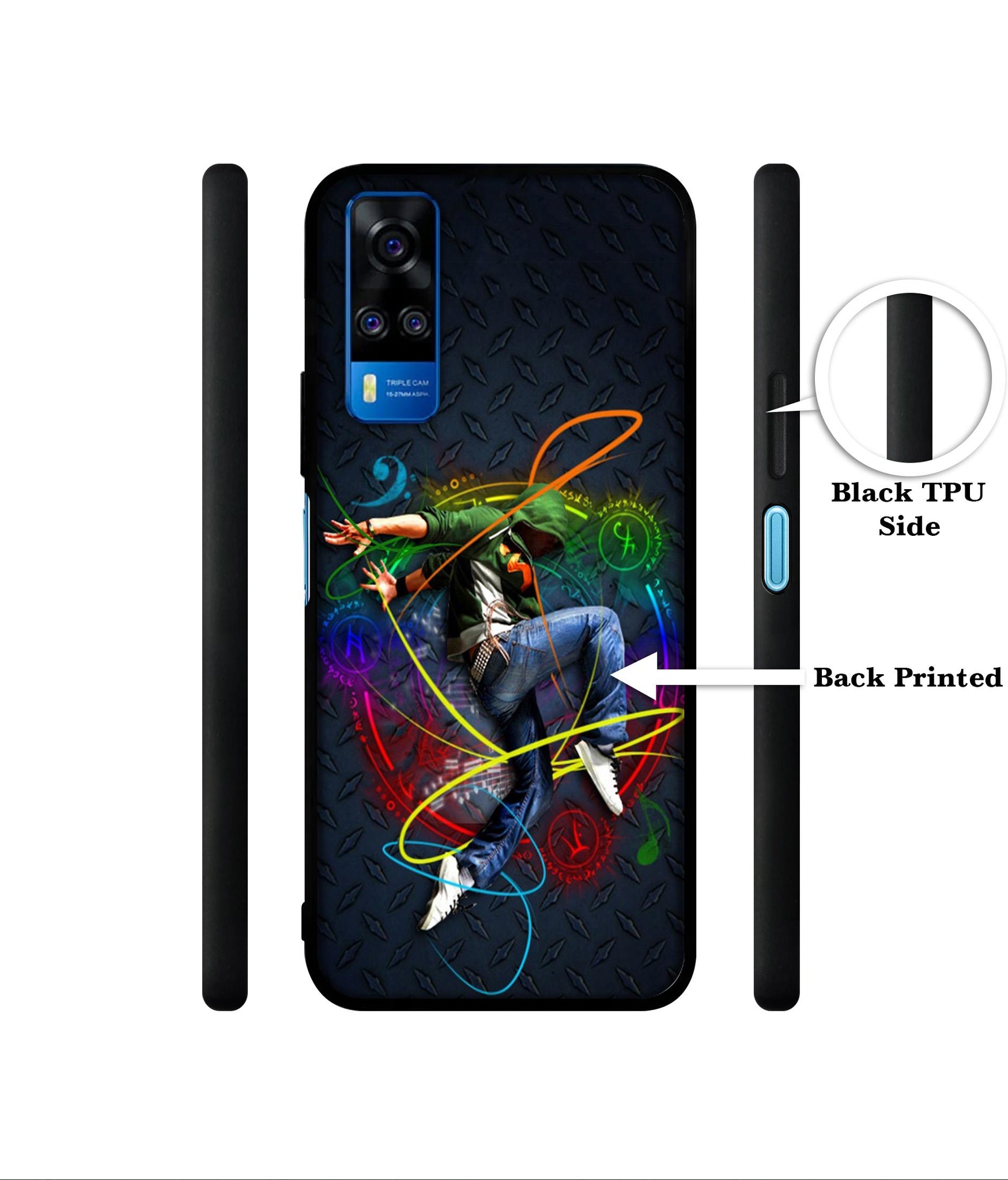Boy With Music Designer 2D Printed Back Case Cover for Vivo Y51 (2020) 4G / Y51A 4G / Y31 4G / Y53s 4G