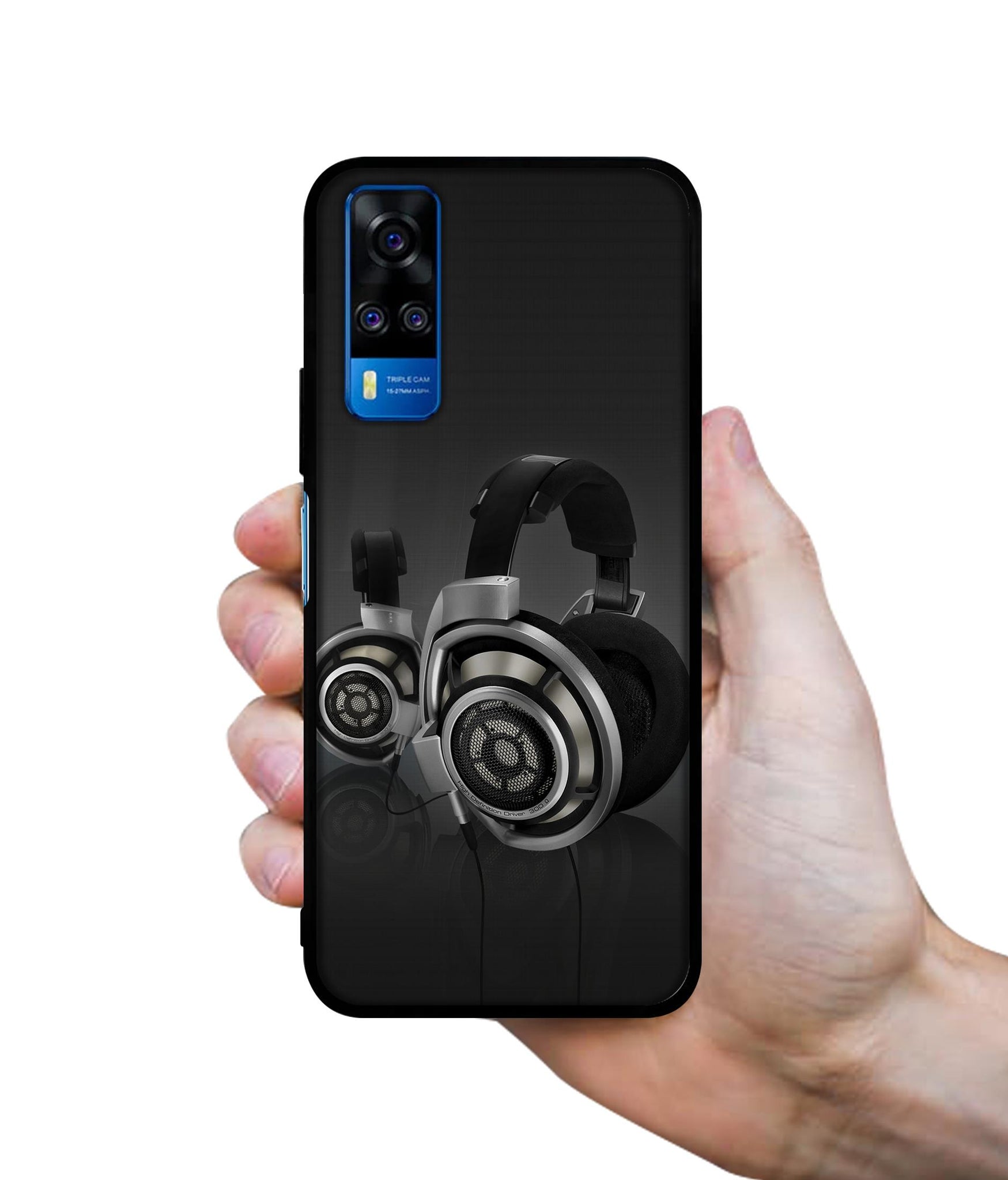 Head Phone Designer 2D Printed Back Case Cover for Vivo Y51 (2020) 4G / Y51A 4G / Y31 4G / Y53s 4G