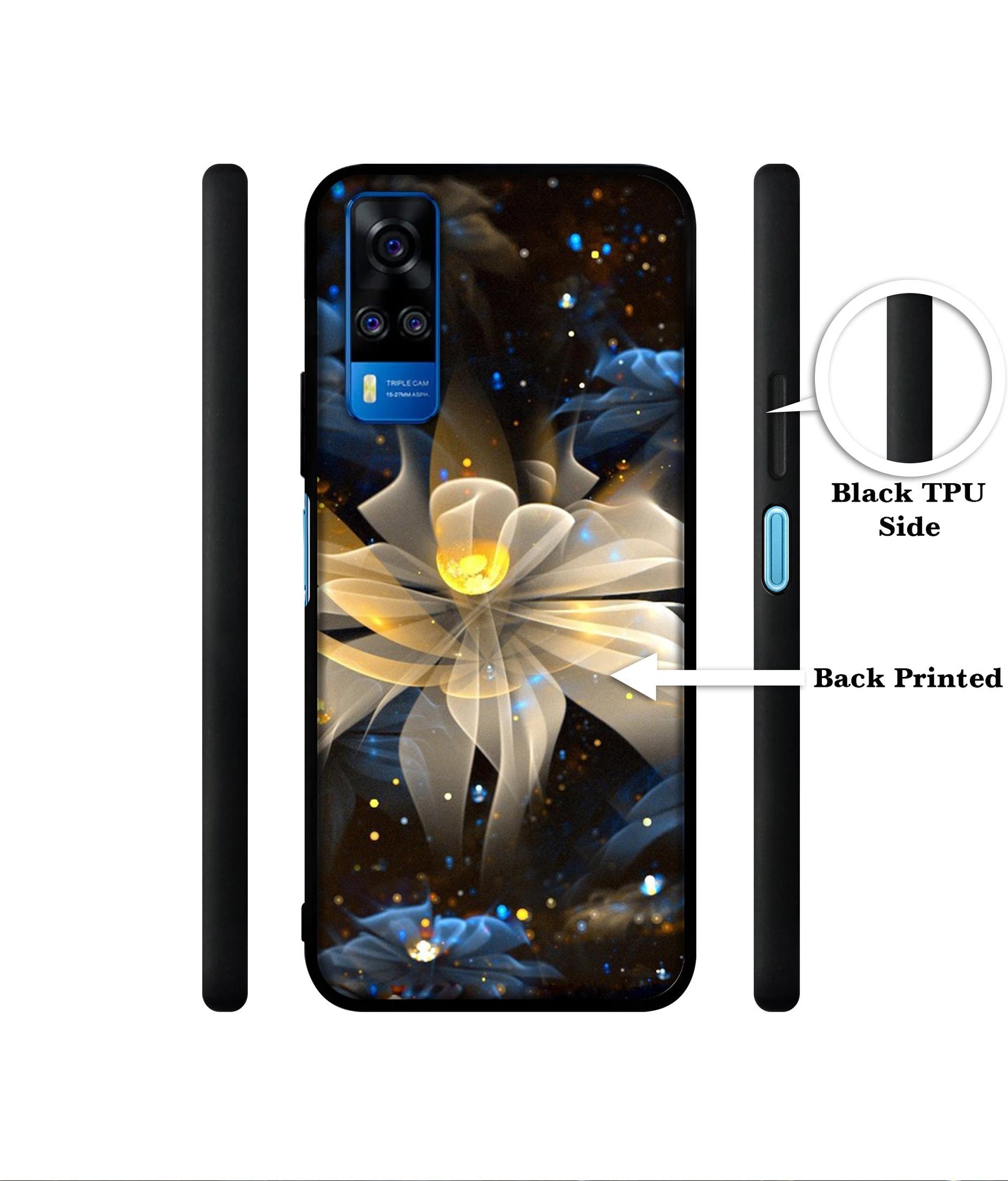 Art Flower Designer 2D Printed Back Case Cover for Vivo Y51 (2020) 4G / Y51A 4G / Y31 4G / Y53s 4G