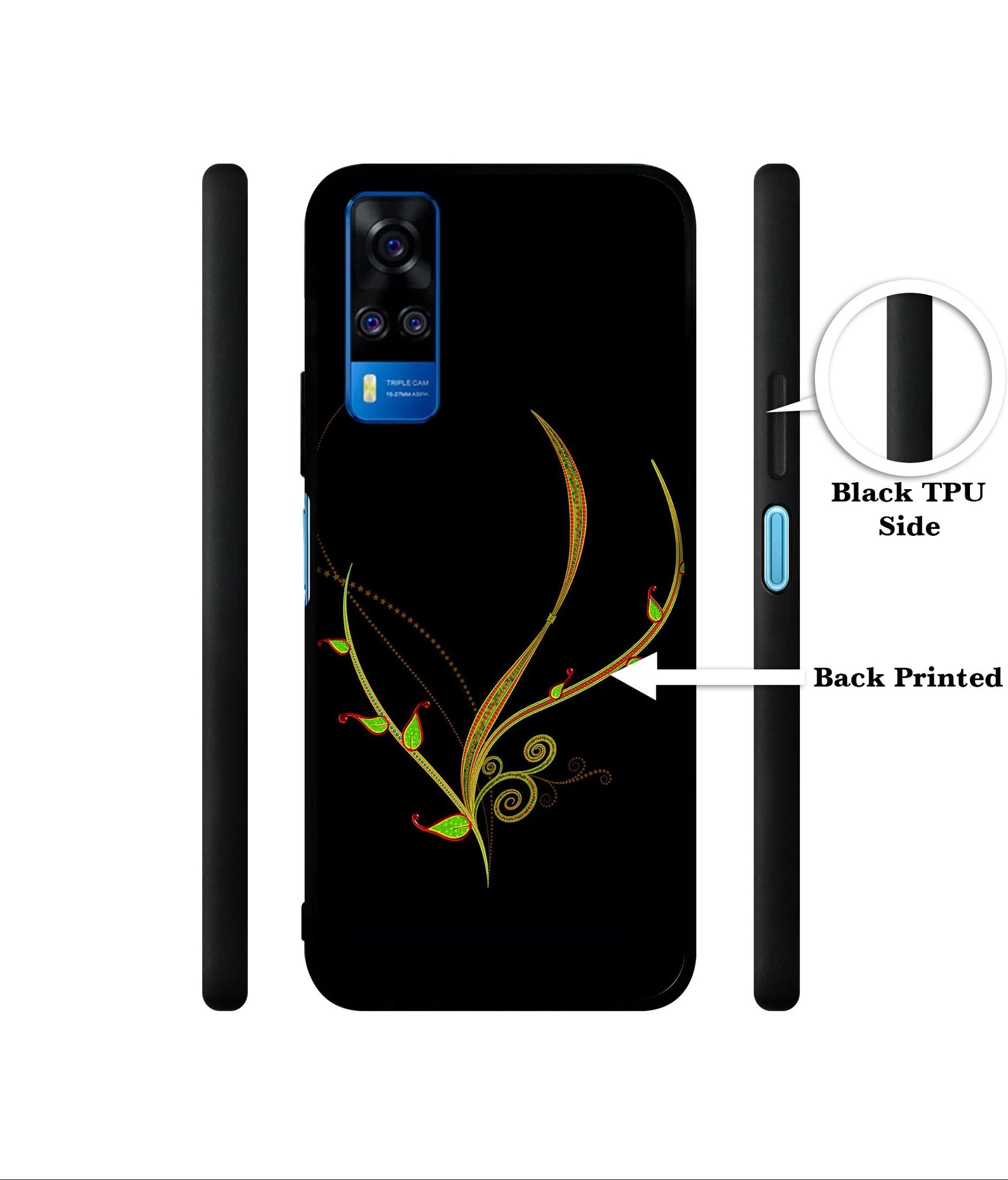 Yellow Pattern Designer 2D Printed Back Case Cover for Vivo Y51 (2020) 4G / Y51A 4G / Y31 4G / Y53s 4G