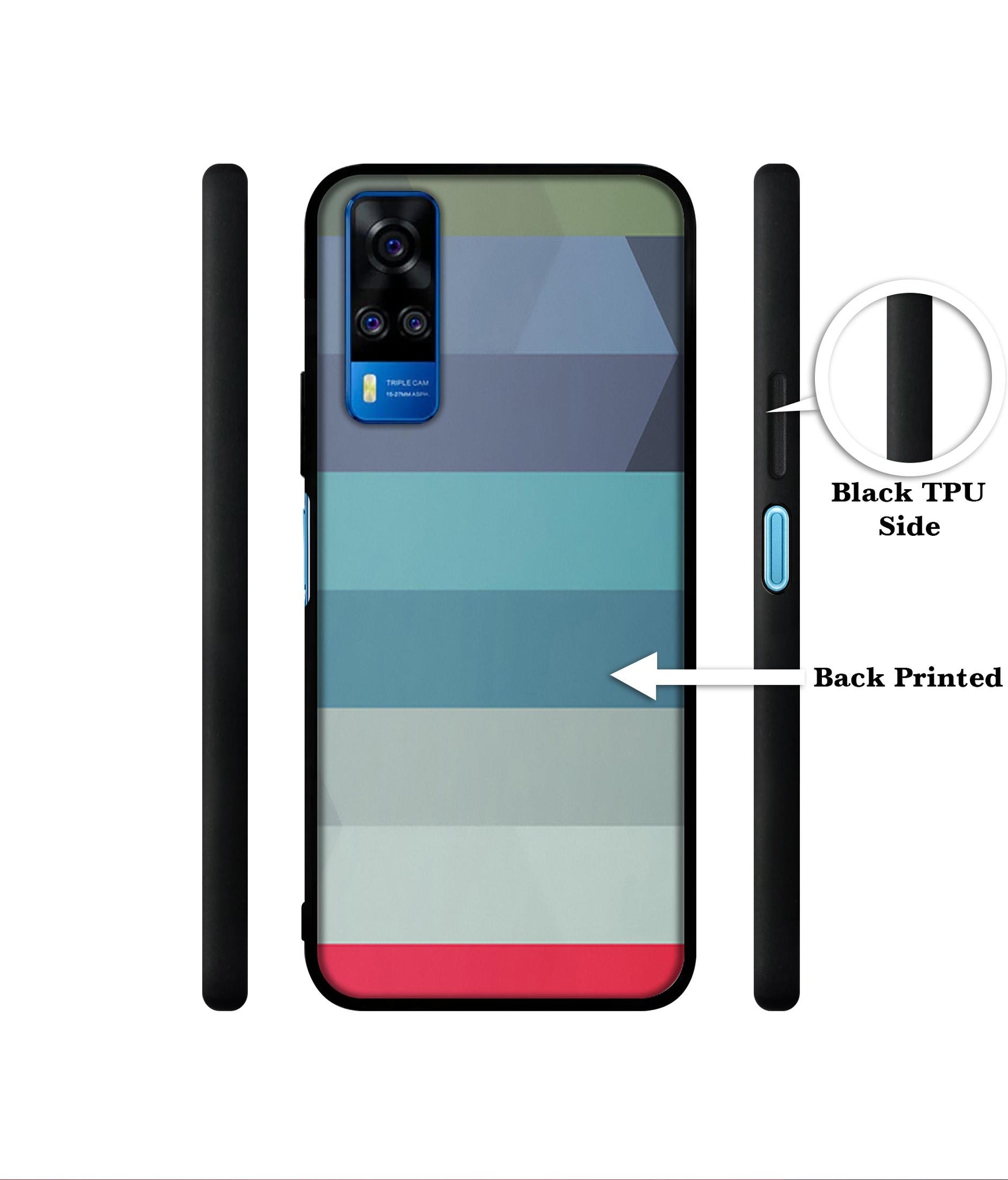 Colorful Lines Designer 2D Printed Back Case Cover for Vivo Y51 (2020) 4G / Y51A 4G / Y31 4G / Y53s 4G