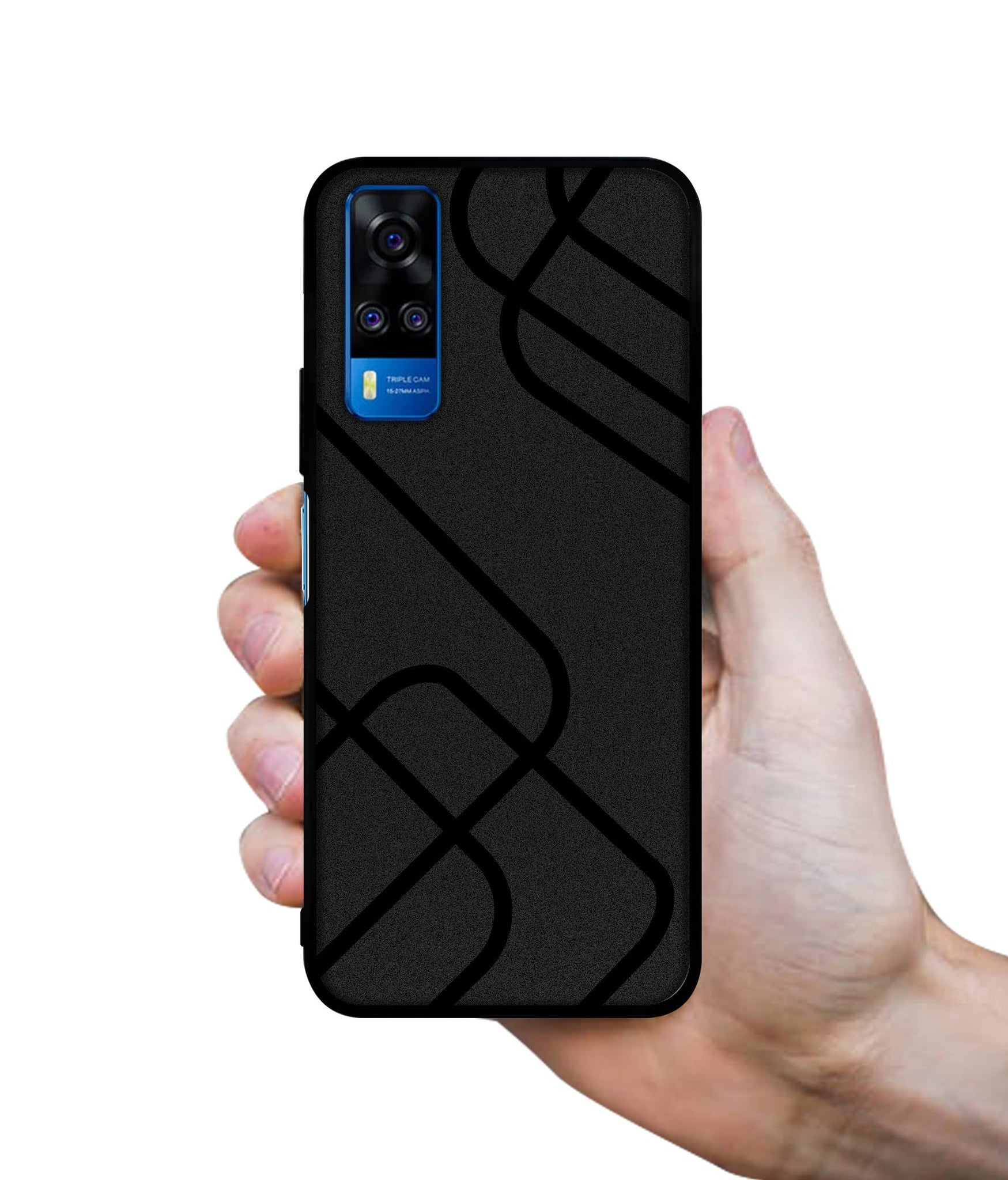 Zig-Zag Black Line Designer 2D Printed Back Case Cover for Vivo Y51 (2020) 4G / Y51A 4G / Y31 4G / Y53s 4G