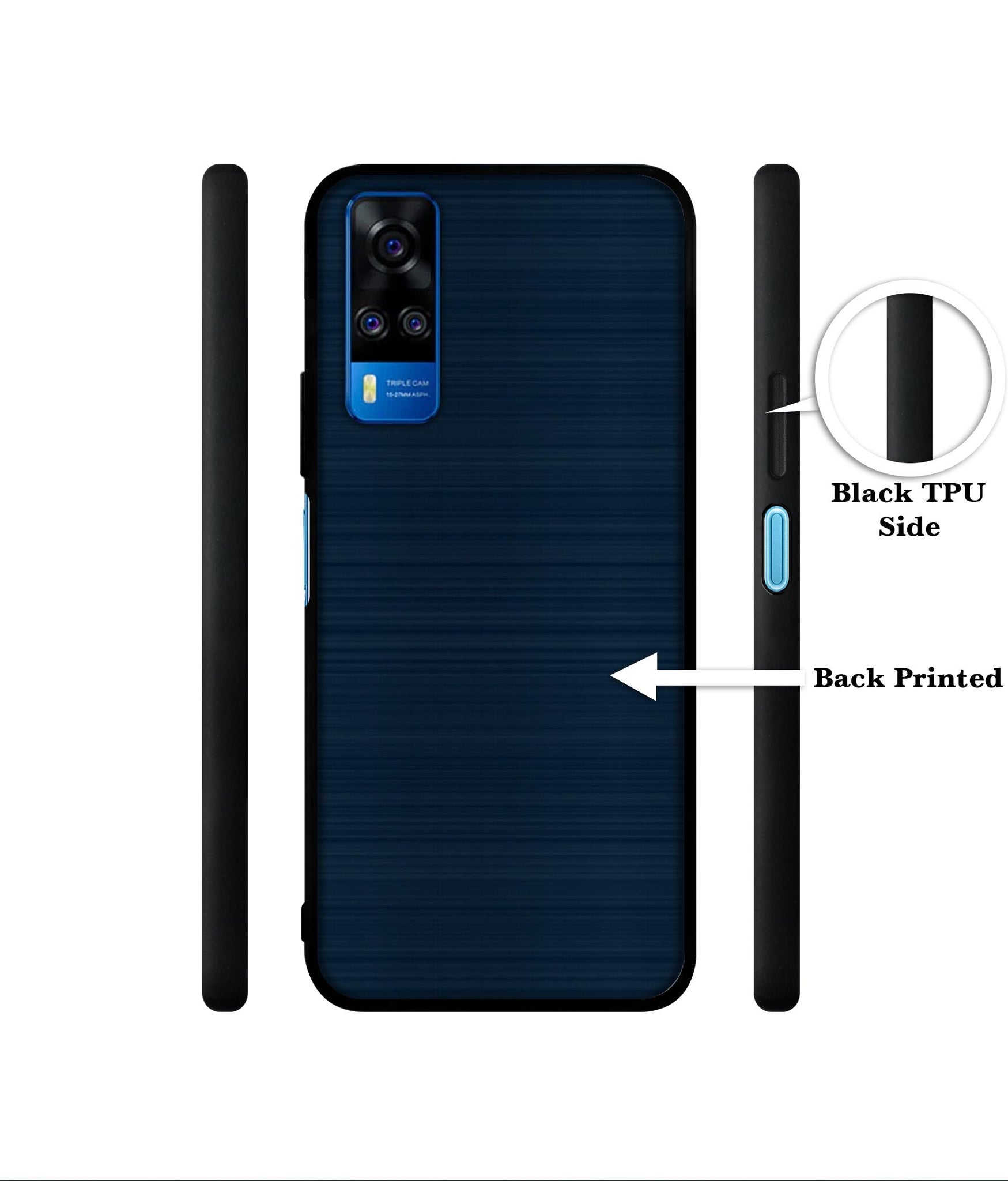 Blue Line Designer 2D Printed Back Case Cover for Vivo Y51 (2020) 4G / Y51A 4G / Y31 4G / Y53s 4G