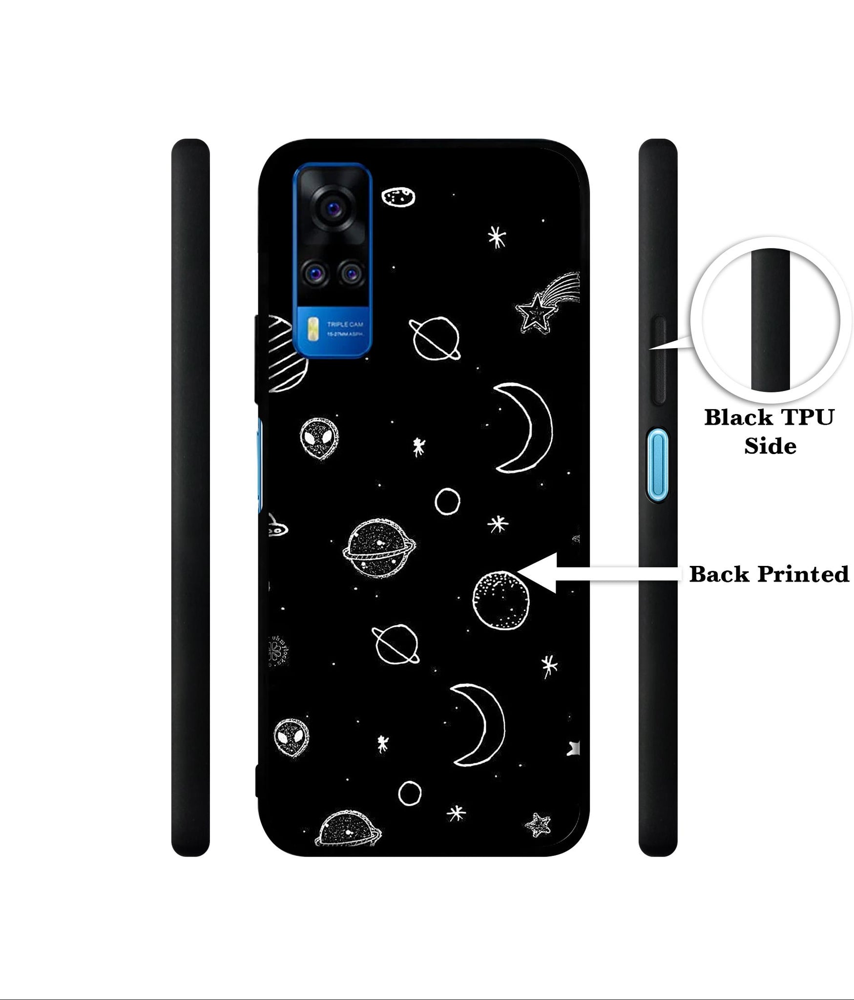 Space Stars Universe Designer 2D Printed Back Case Cover for Vivo Y51 (2020) 4G / Y51A 4G / Y31 4G / Y53s 4G