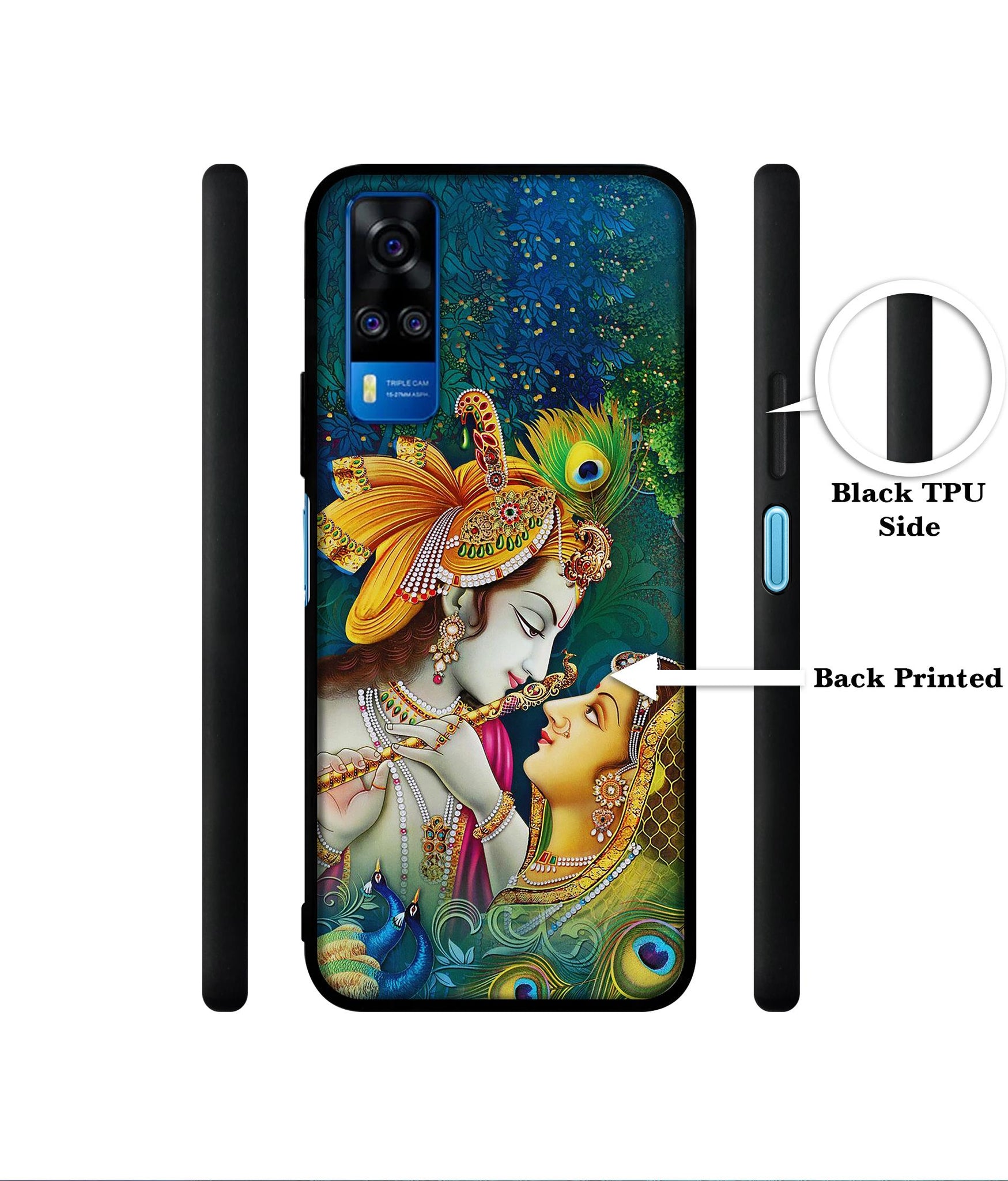 Radha Kishan Love Designer 2D Printed Back Case Cover for Vivo Y51 (2020) 4G / Y51A 4G / Y31 4G / Y53s 4G