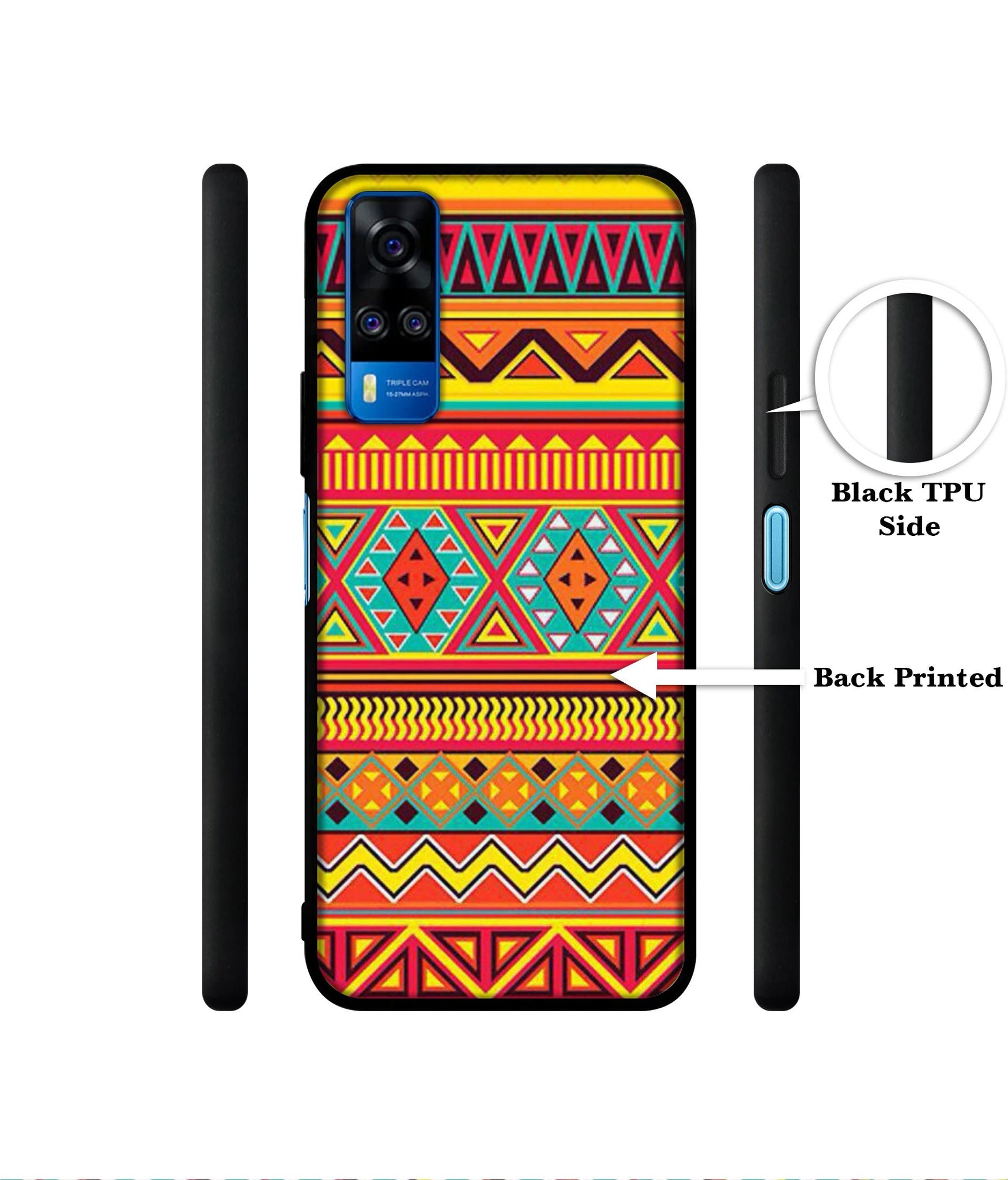 Artistic Rangoli Designer 2D Printed Back Case Cover for Vivo Y51 (2020) 4G / Y51A 4G / Y31 4G / Y53s 4G