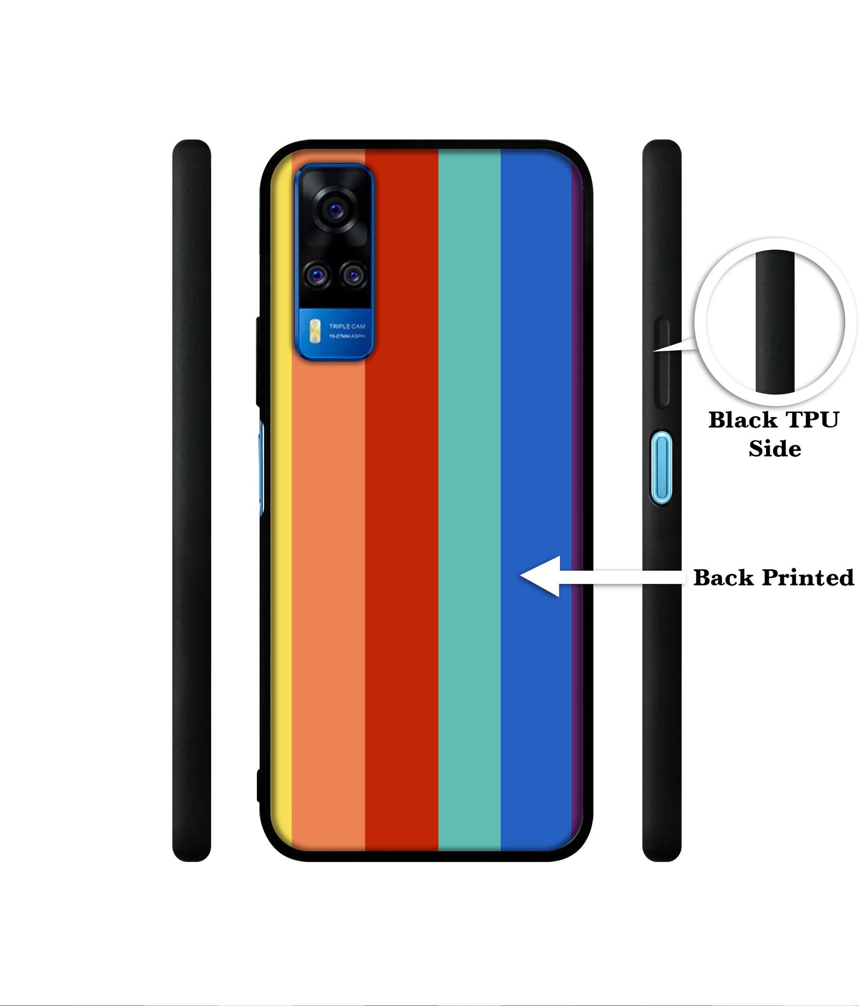 Rainbow Colors Designer 2D Printed Back Case Cover for Vivo Y51 (2020) 4G / Y51A 4G / Y31 4G / Y53s 4G