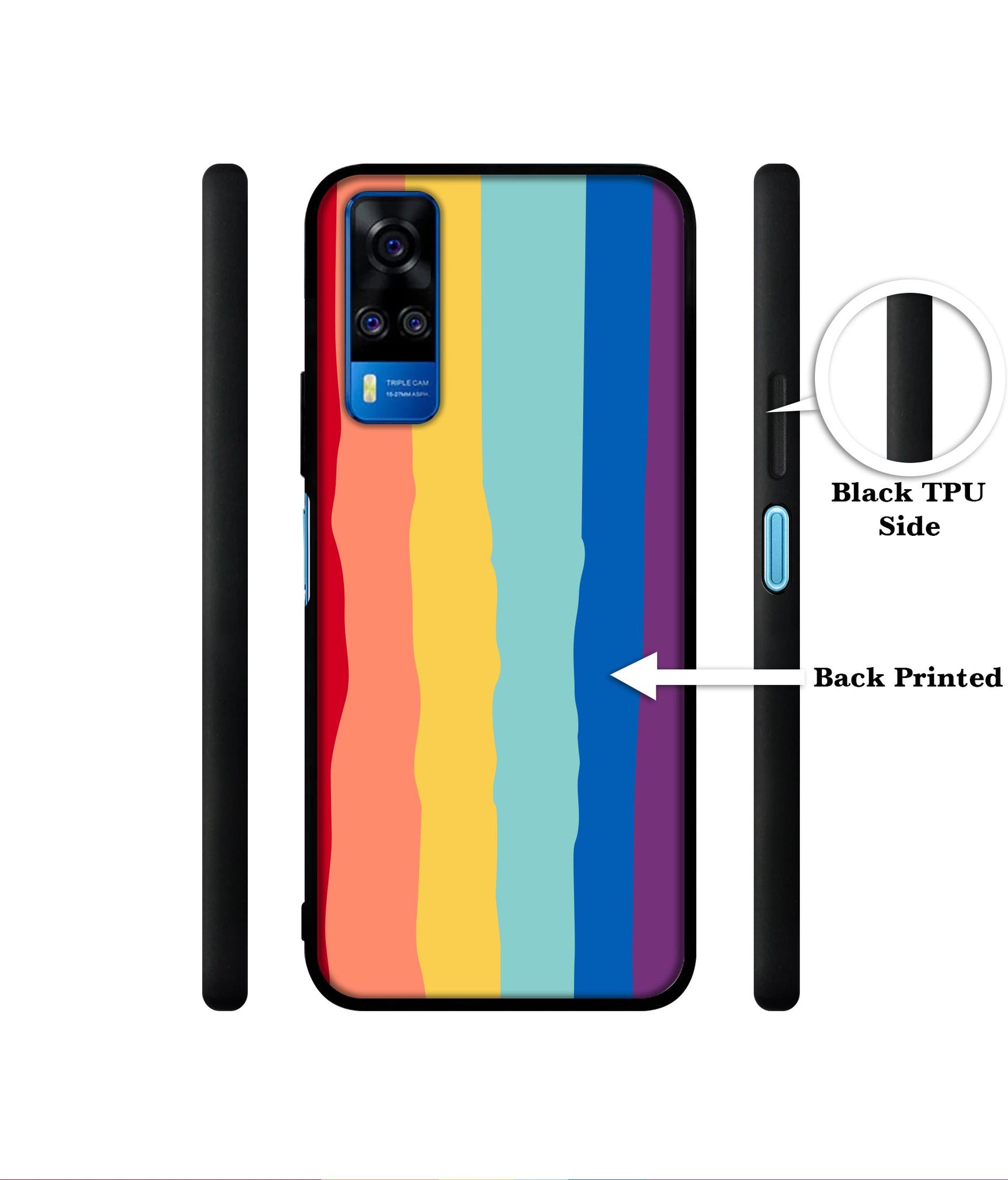 Rainbow Designer 2D Printed Back Case Cover for Vivo Y51 (2020) 4G / Y51A 4G / Y31 4G / Y53s 4G
