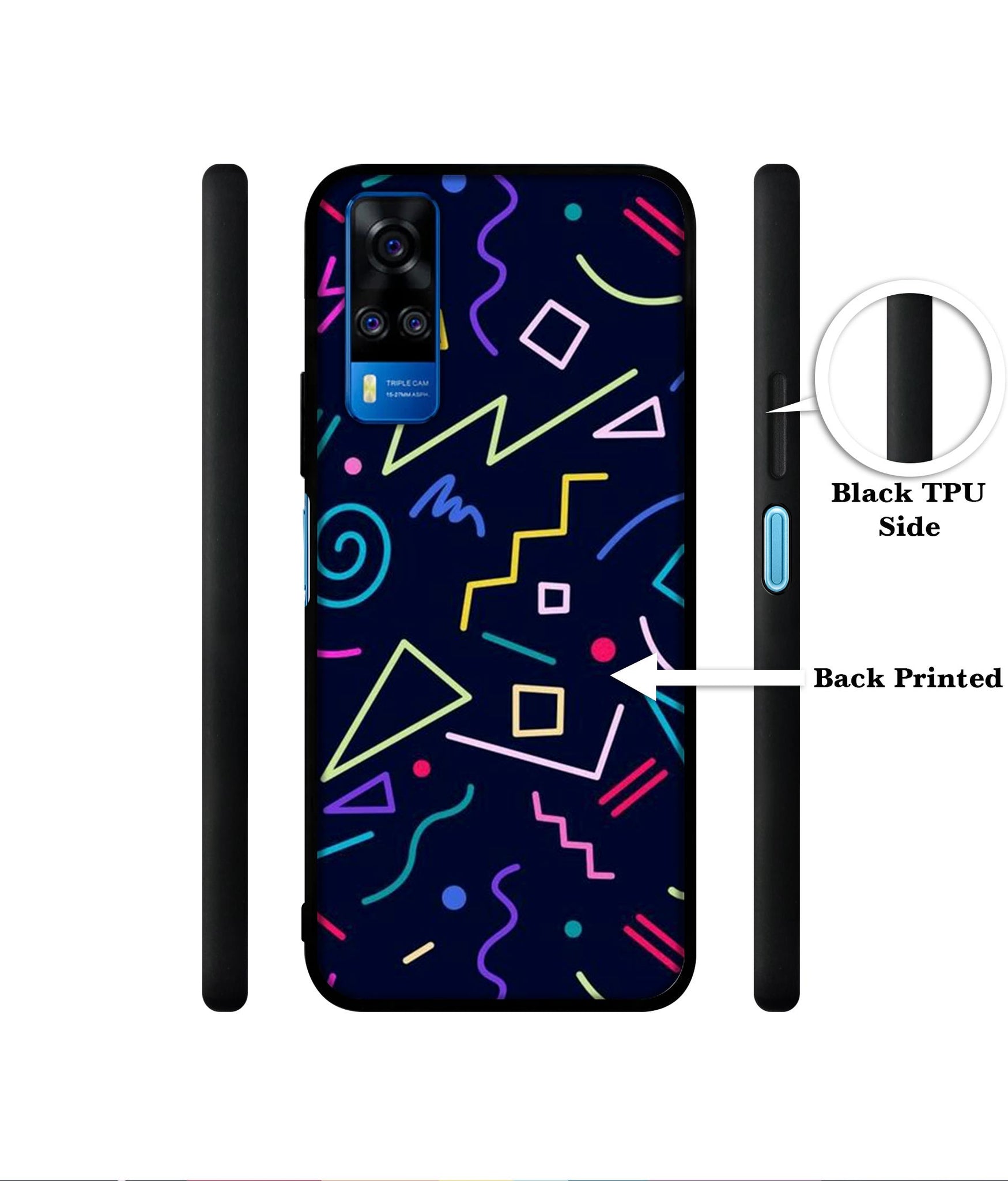 Retro Abstract Designer 2D Printed Back Case Cover for Vivo Y51 (2020) 4G / Y51A 4G / Y31 4G / Y53s 4G