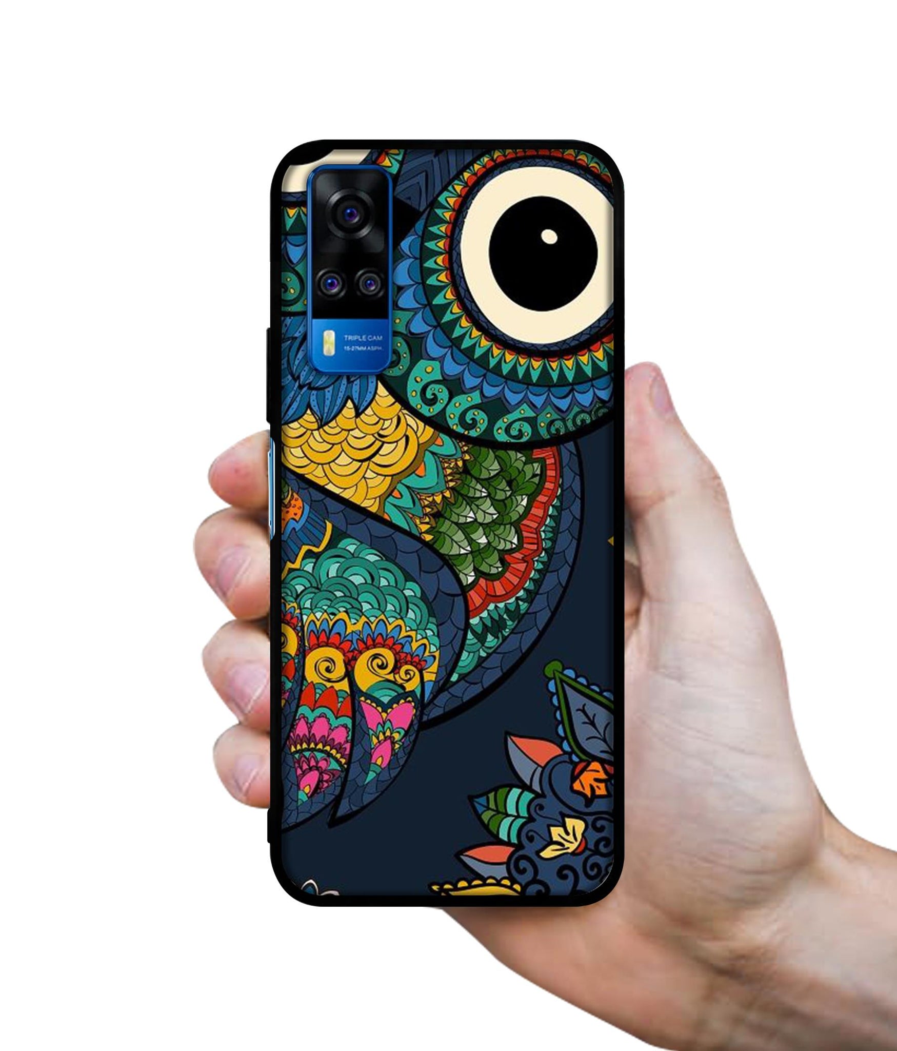 Owl Illustration Designer 2D Printed Back Case Cover for Vivo Y51 (2020) 4G / Y51A 4G / Y31 4G / Y53s 4G