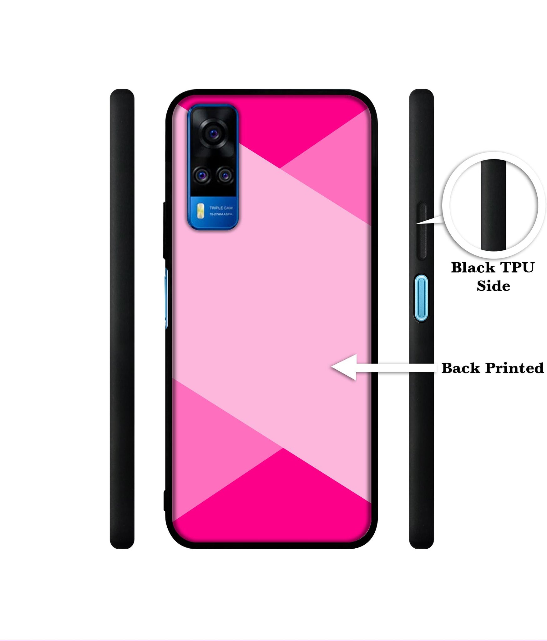 Pink Cross Vector Designer 2D Printed Back Case Cover for Vivo Y51 (2020) 4G / Y51A 4G / Y31 4G / Y53s 4G