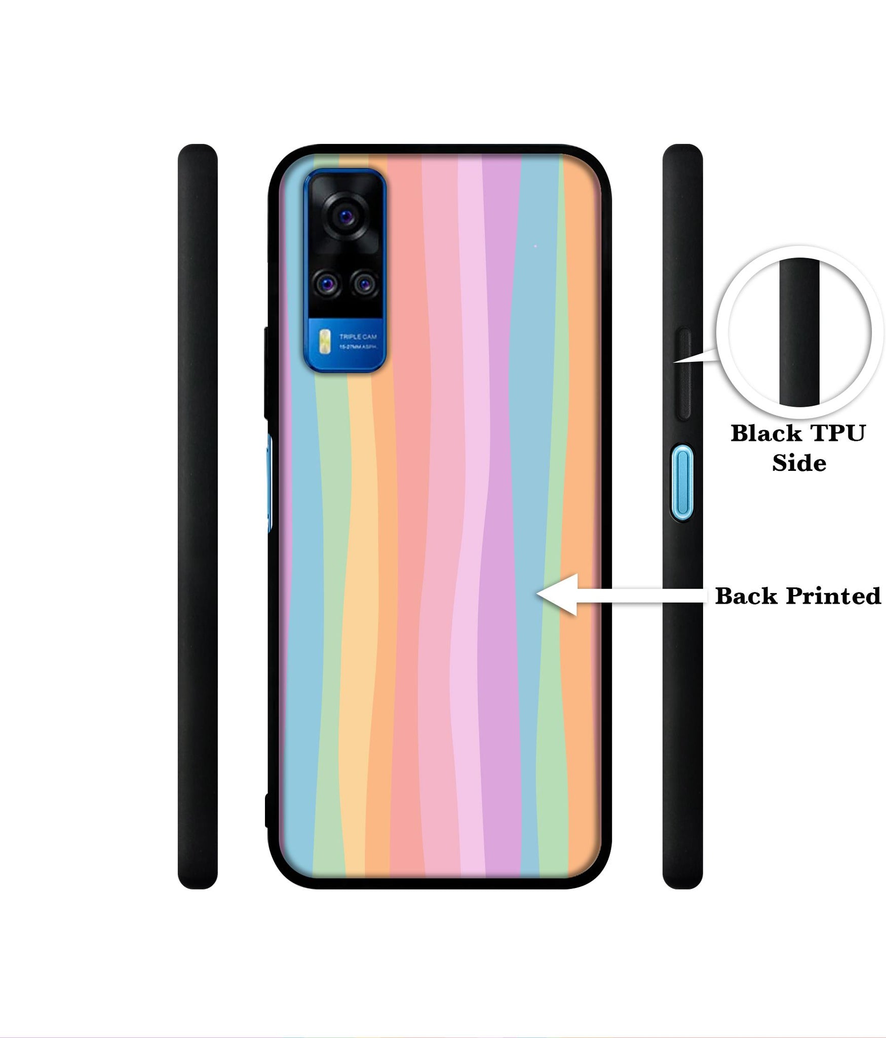 Cool Rainbow Designer 2D Printed Back Case Cover for Vivo Y51 (2020) 4G / Y51A 4G / Y31 4G / Y53s 4G