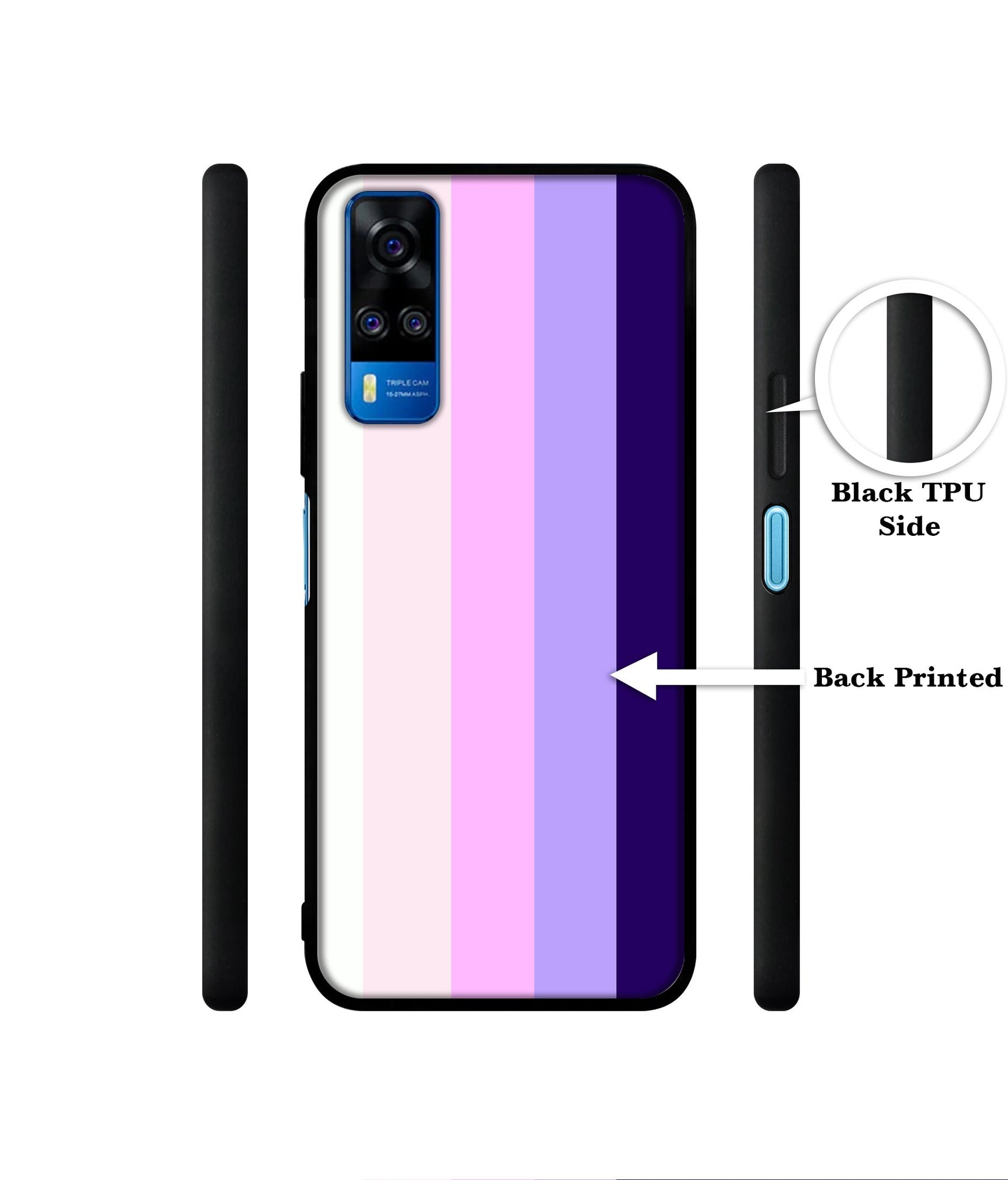 Pink and Purple Lines Designer 2D Printed Back Case Cover for Vivo Y51 (2020) 4G / Y51A 4G / Y31 4G / Y53s 4G