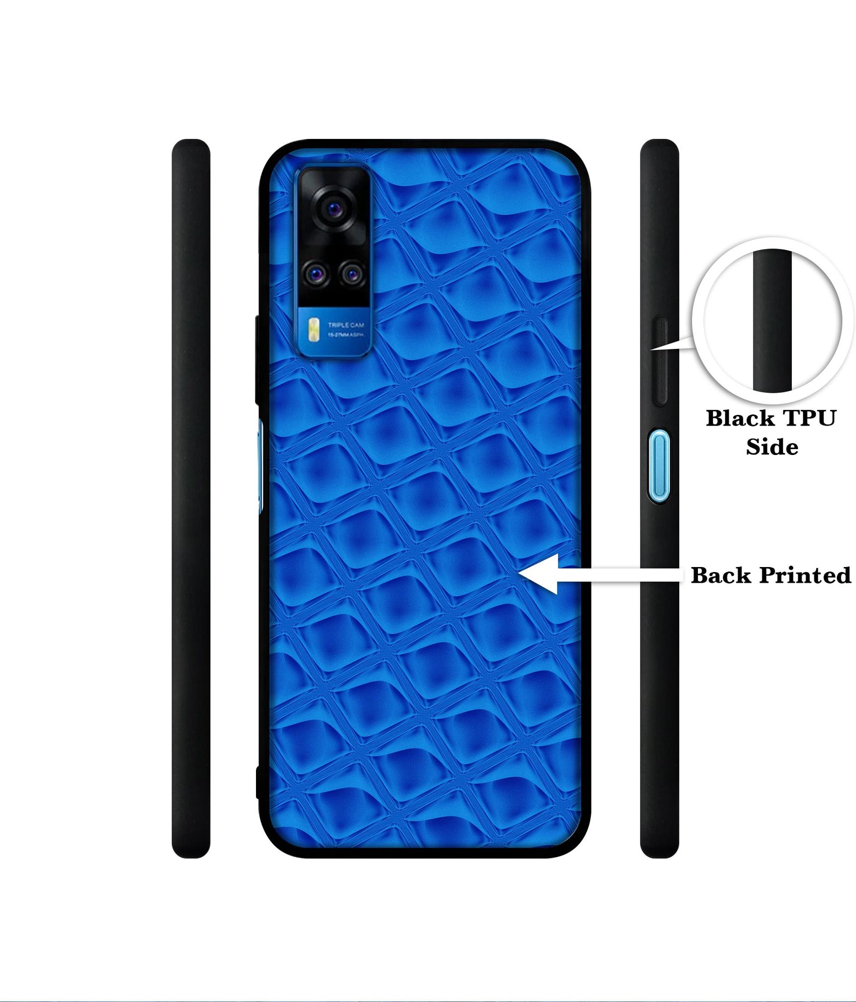 Blue Diamond Designer 2D Printed Back Case Cover for Vivo Y51 (2020) 4G / Y51A 4G / Y31 4G / Y53s 4G