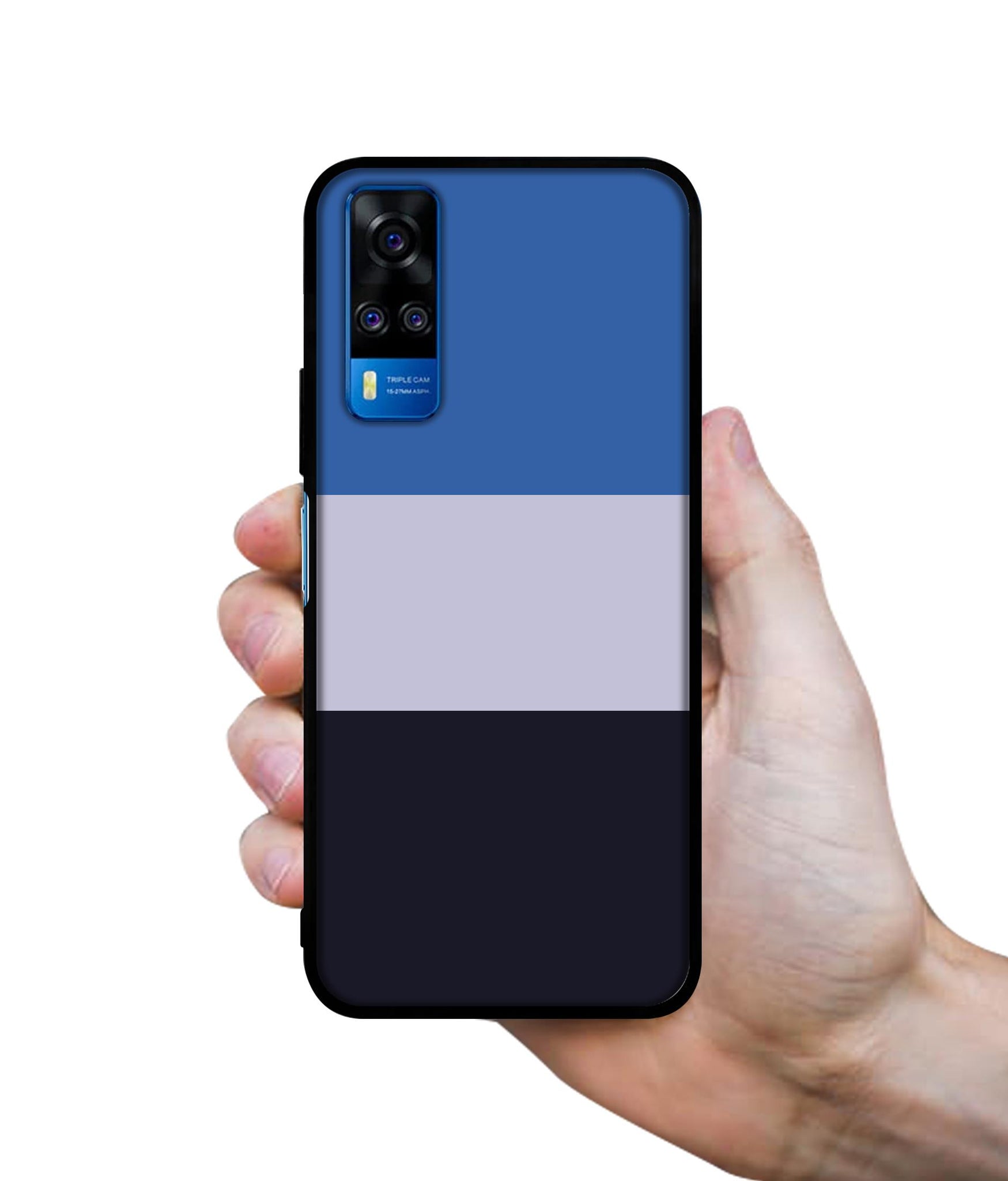 Three Color Stripes Designer 2D Printed Back Case Cover for Vivo Y51 (2020) 4G / Y51A 4G / Y31 4G / Y53s 4G