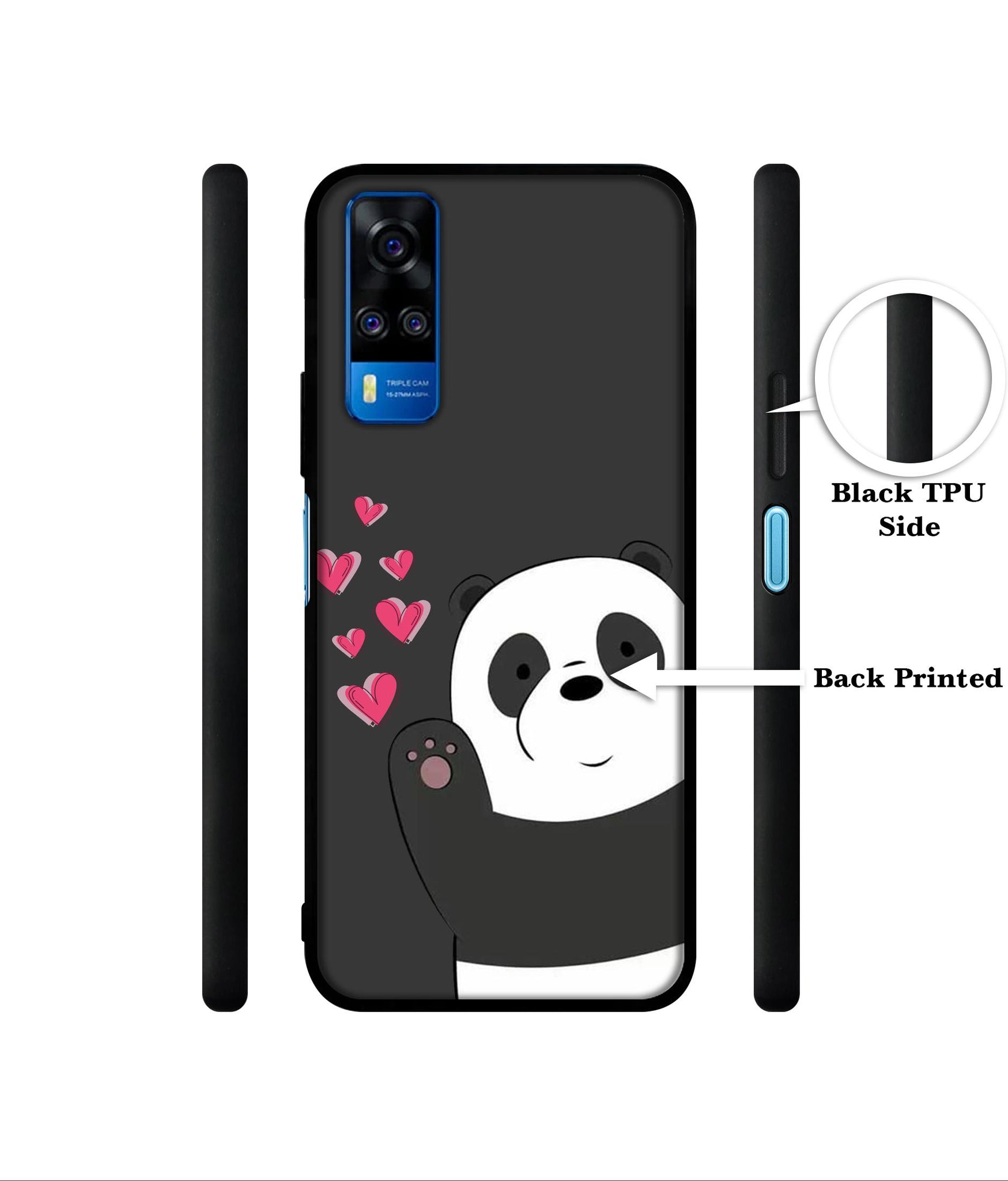 Love Panda Designer 2D Printed Back Case Cover for Vivo Y51 (2020) 4G / Y51A 4G / Y31 4G / Y53s 4G