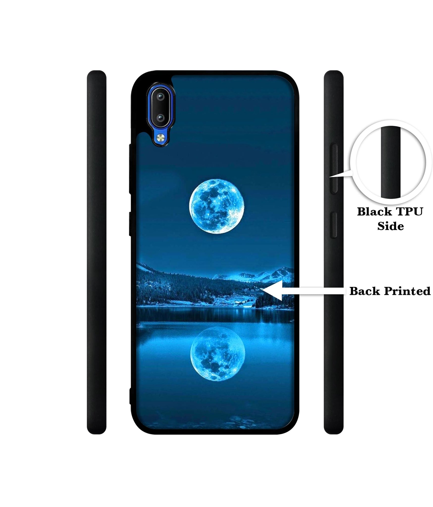 Awesome Moon Designer 2D Printed Back Case Cover for Vivo Y91 4G / Y93 4G / Y95 4G