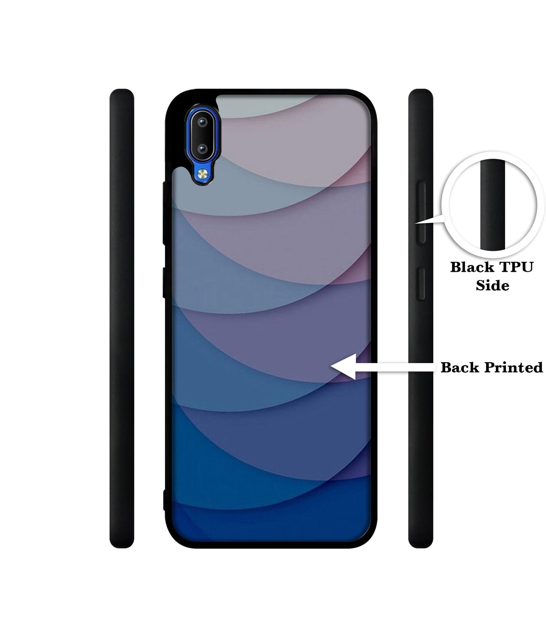 Waves Pattern Print Designer 2D Printed Back Case Cover for Vivo Y91 4G / Y93 4G / Y95 4G