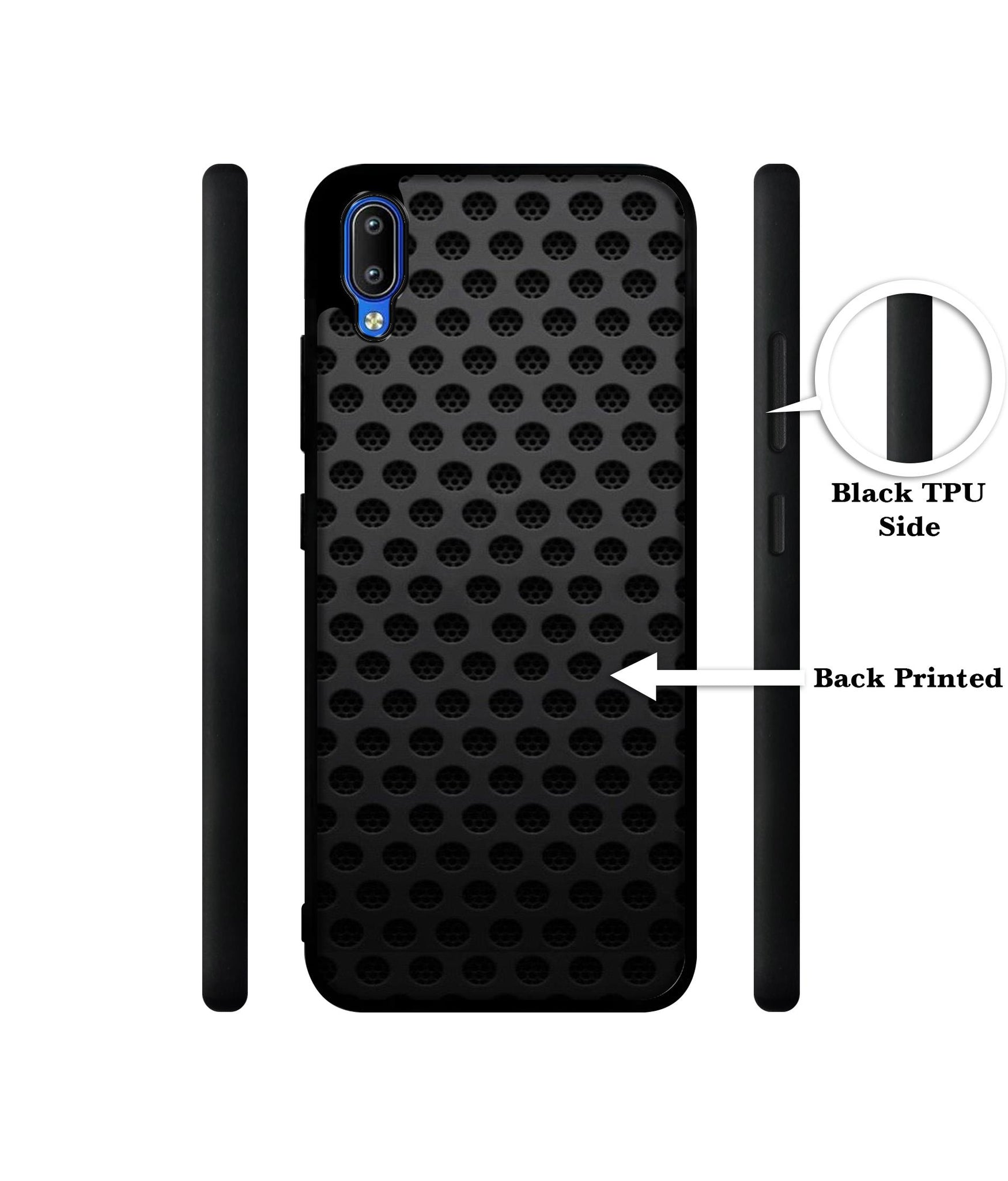 Black Circle Designer 2D Printed Back Case Cover for Vivo Y91 4G / Y93 4G / Y95 4G