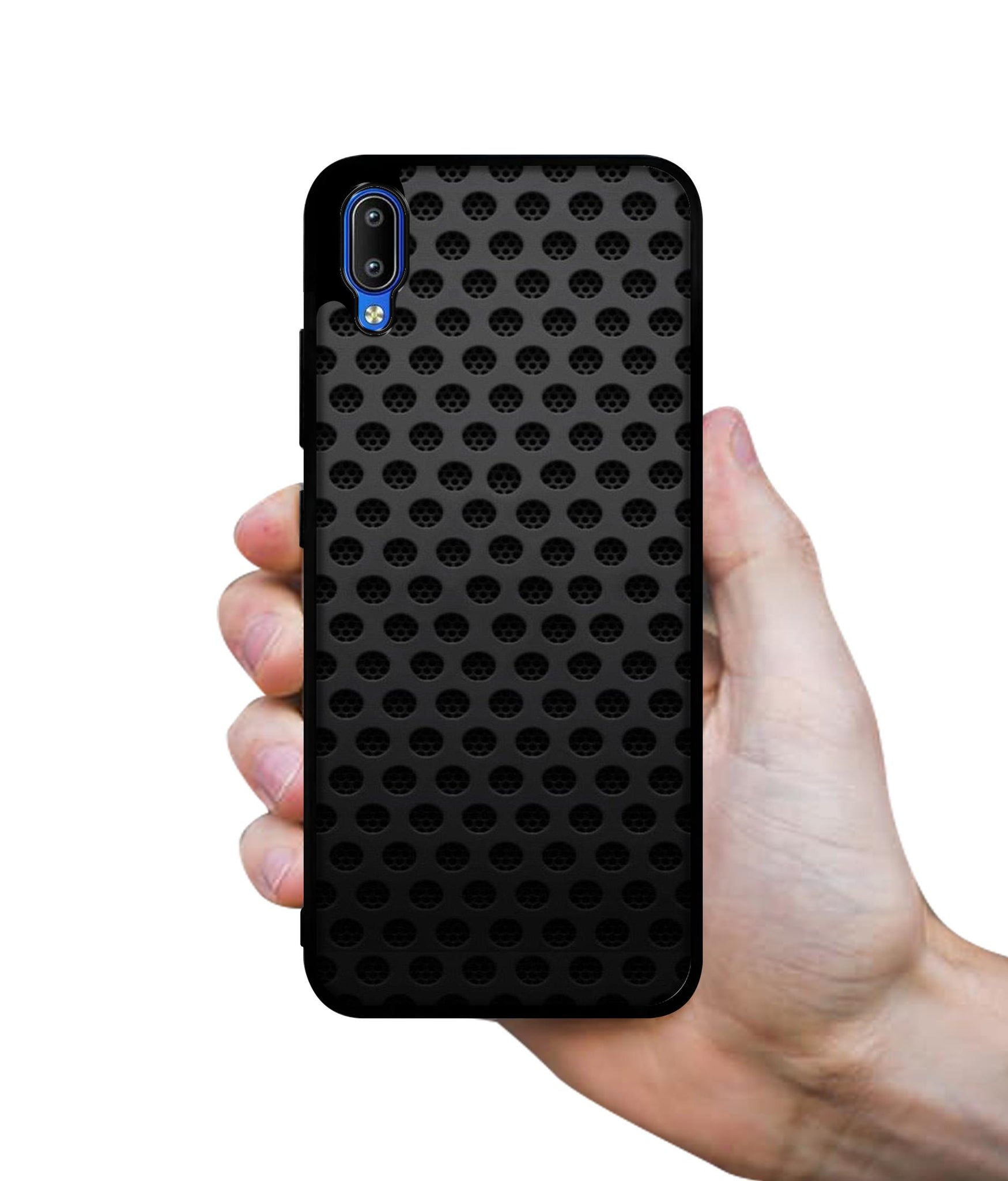 Black Circle Designer 2D Printed Back Case Cover for Vivo Y91 4G / Y93 4G / Y95 4G
